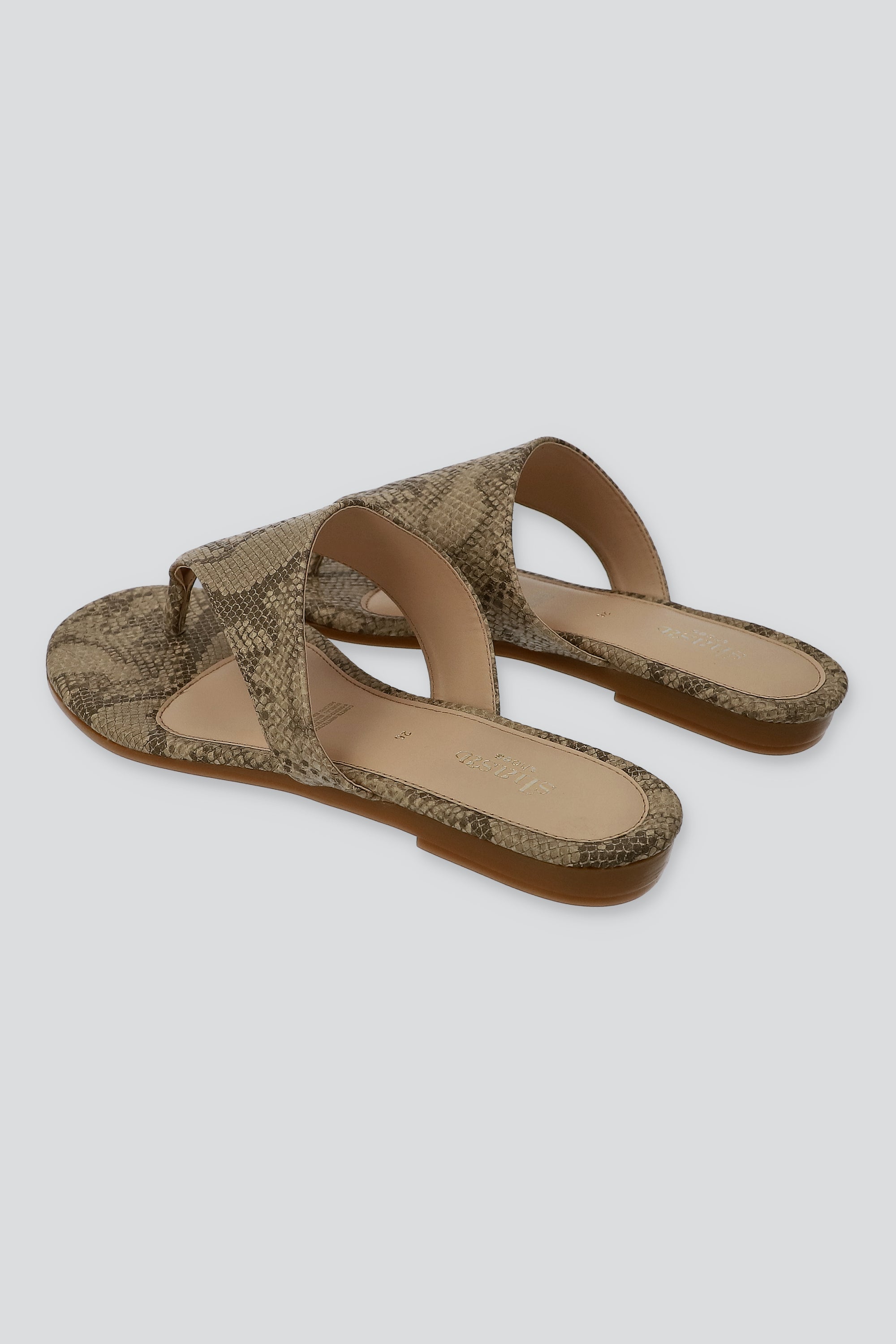Sandalia pata de gallo serpiente BEIGE
