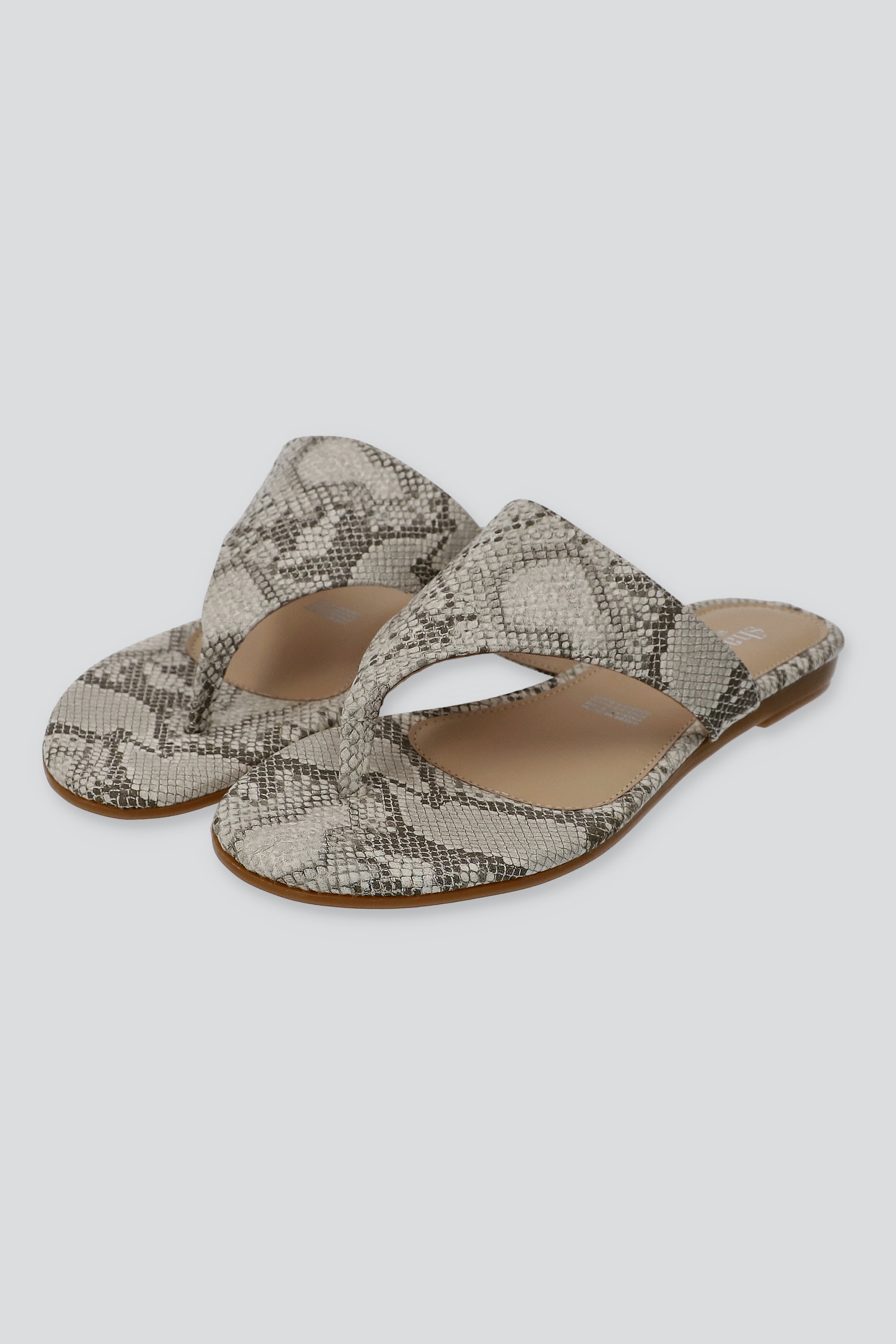 Sandalia pata de gallo serpiente GRIS