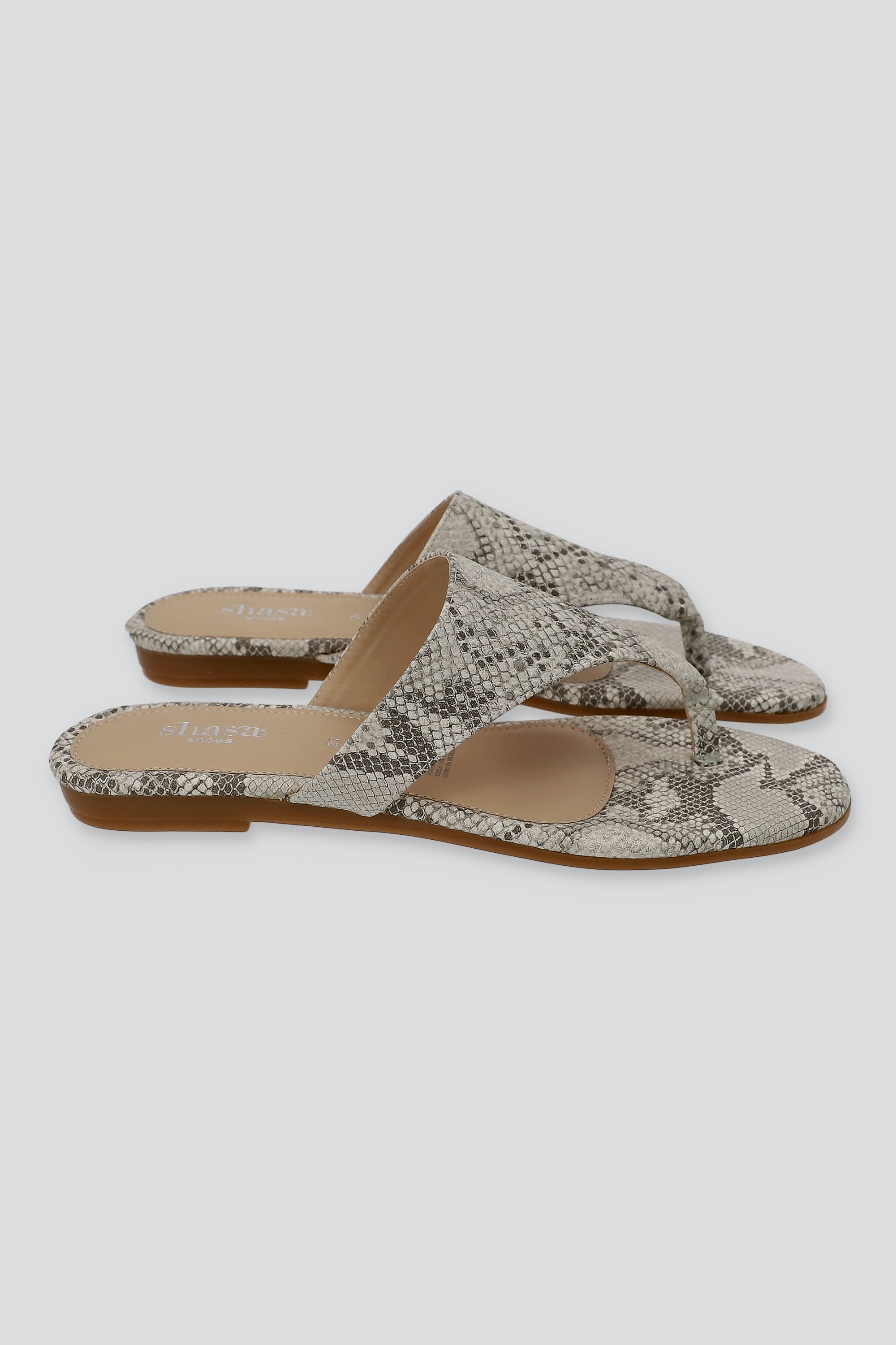 Sandalia pata de gallo serpiente GRIS