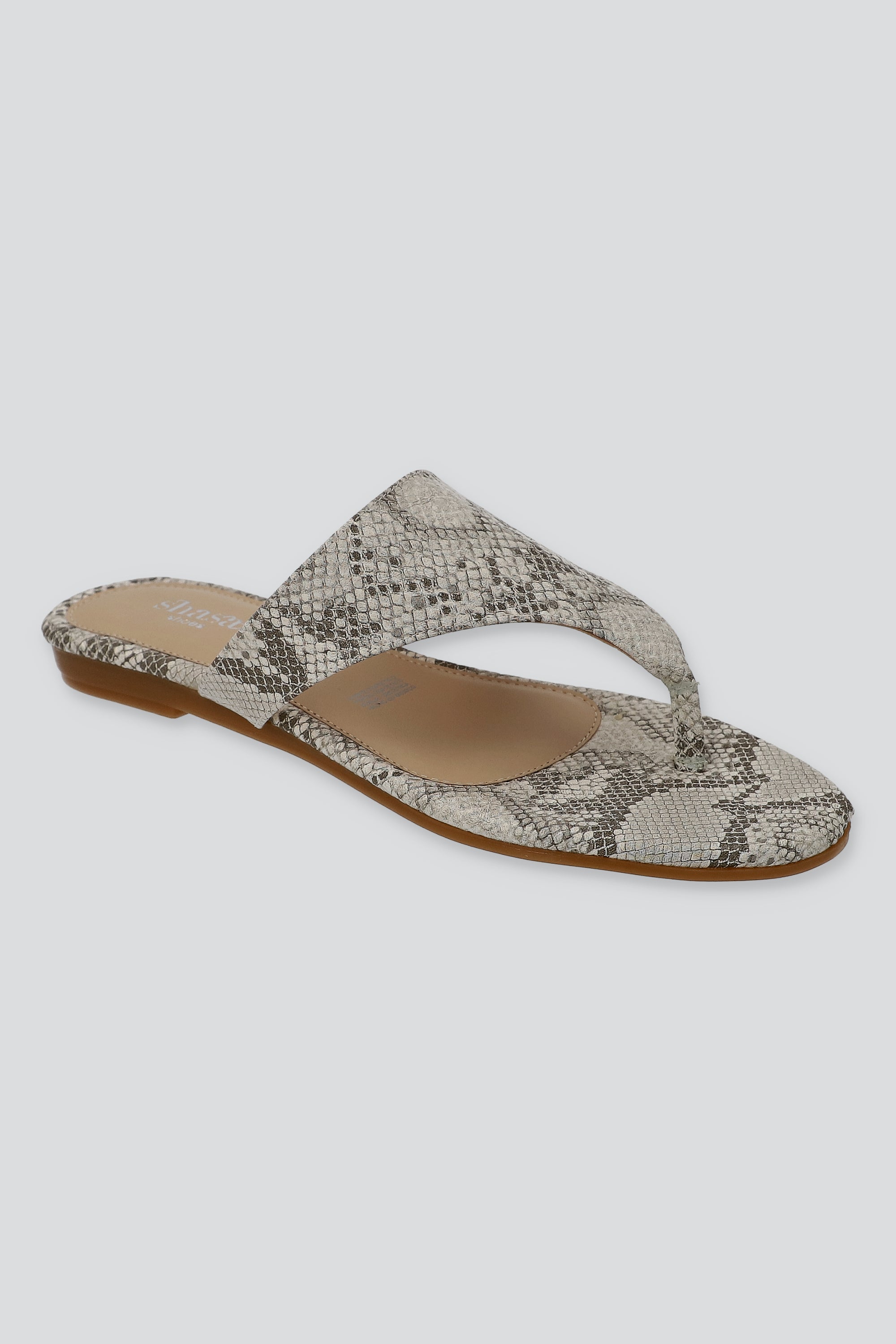 Sandalia pata de gallo serpiente GRIS