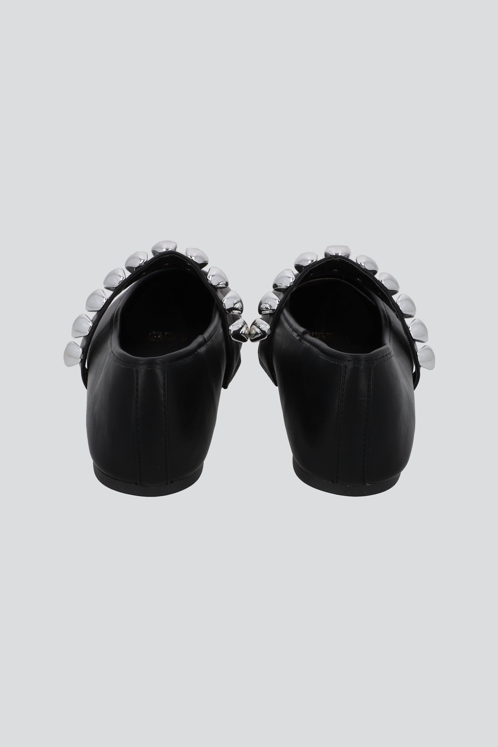Flat mary jane tira ancha studs gajos NEGRO