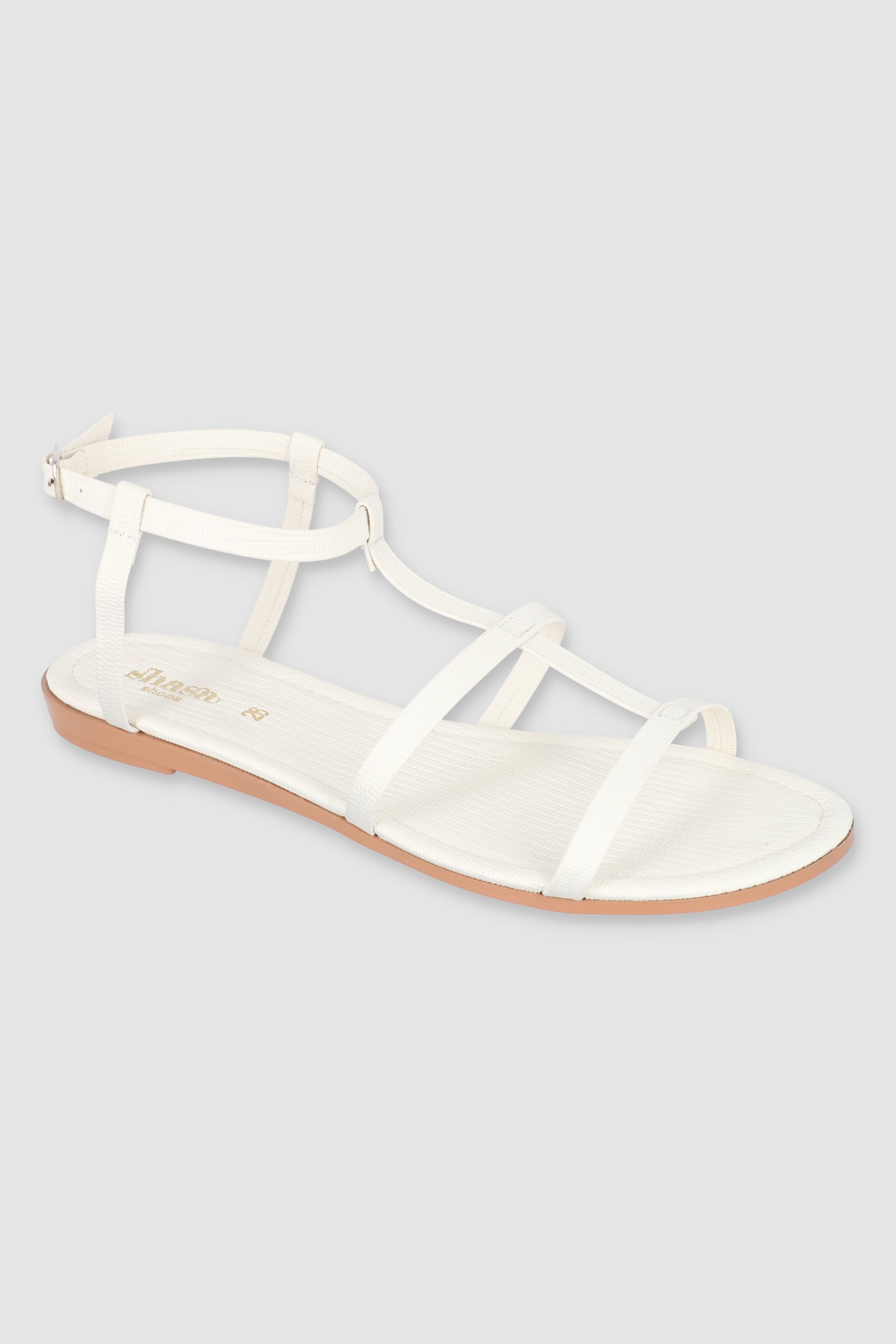 SANDALIA TIRAS CRUZADA BLANCO