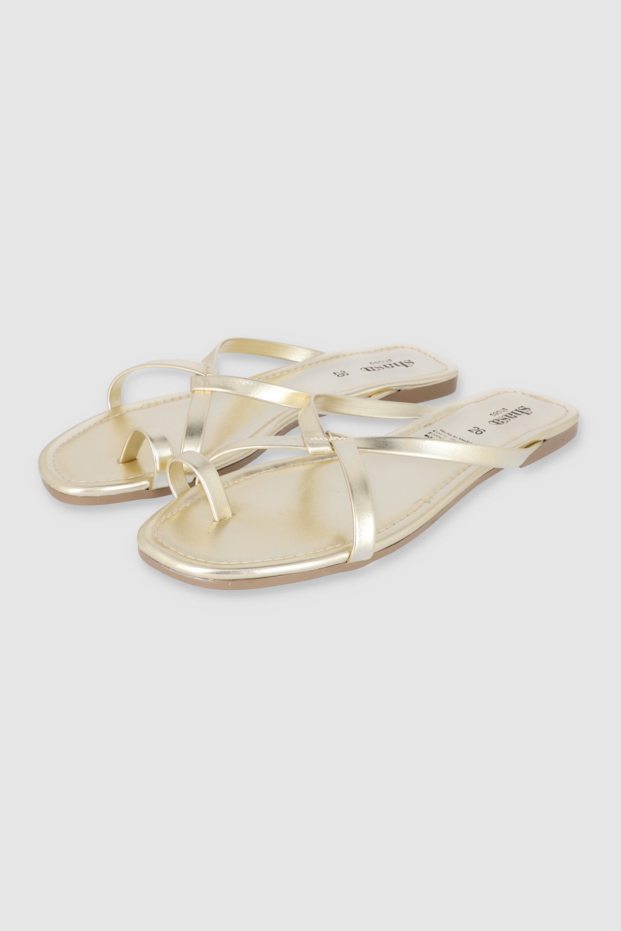 SANDALIAS ANILLO COSTURA ORO