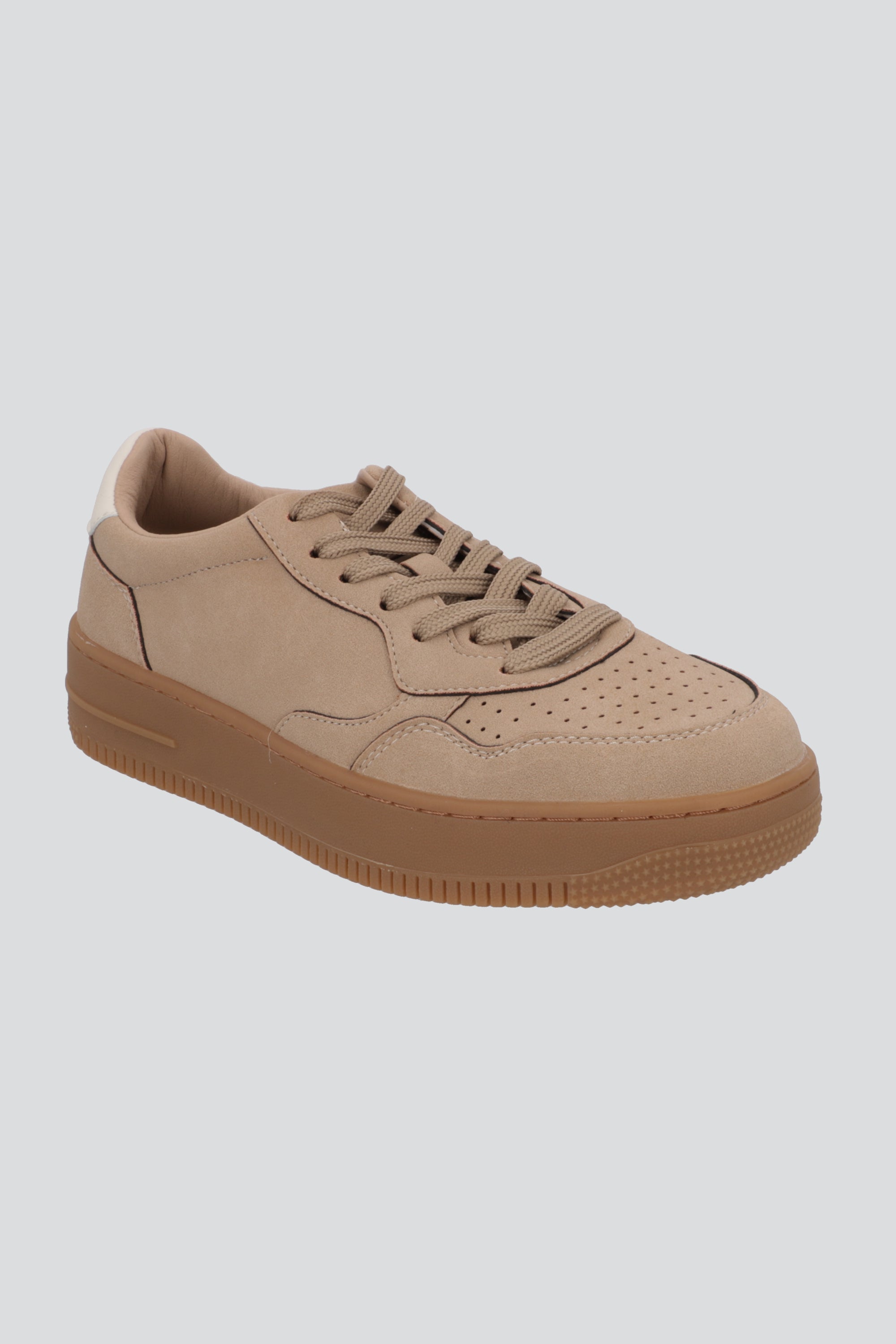 Tenis retro microfibra monocolor TAUPE