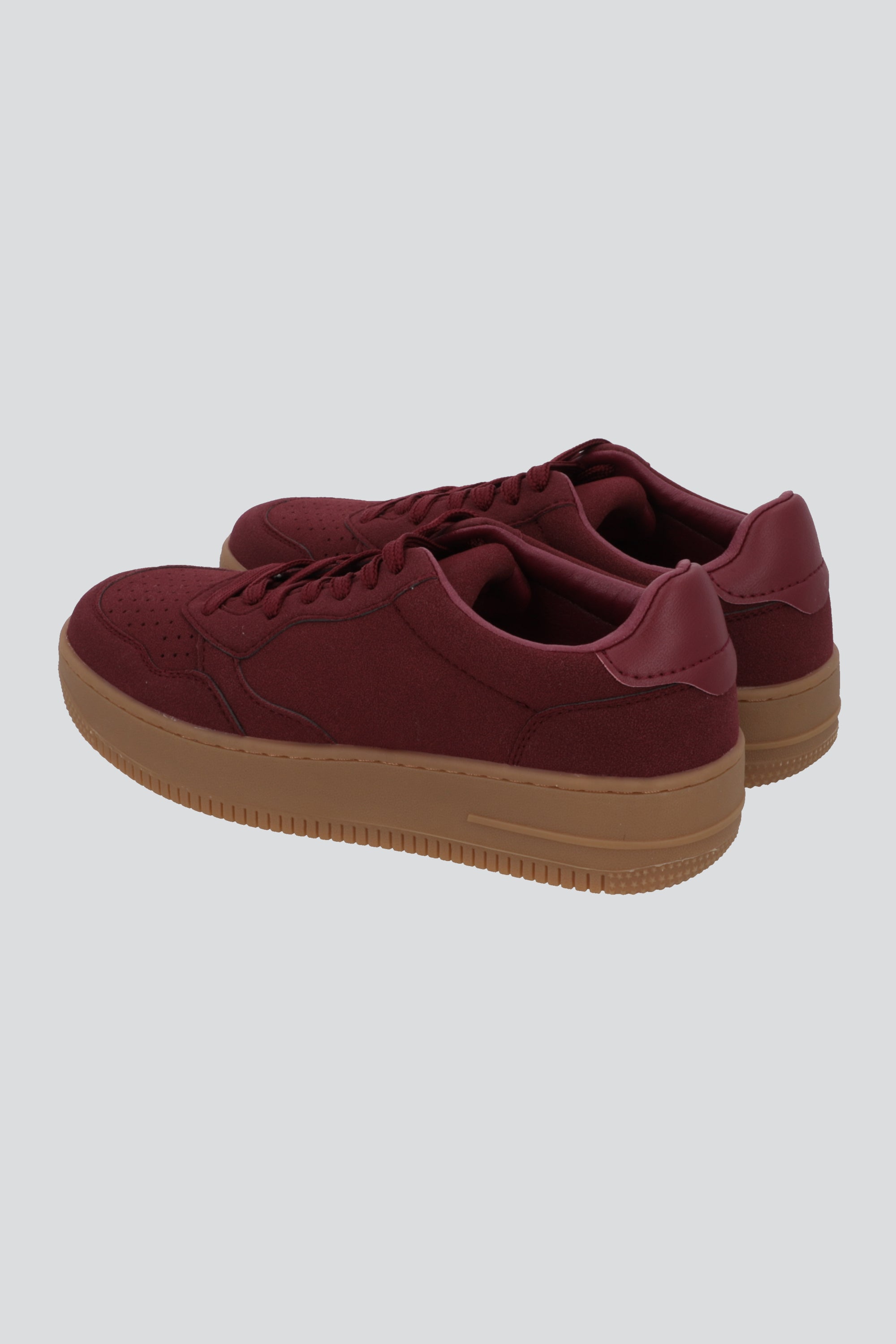 Tenis retro microfibra monocolor VINO