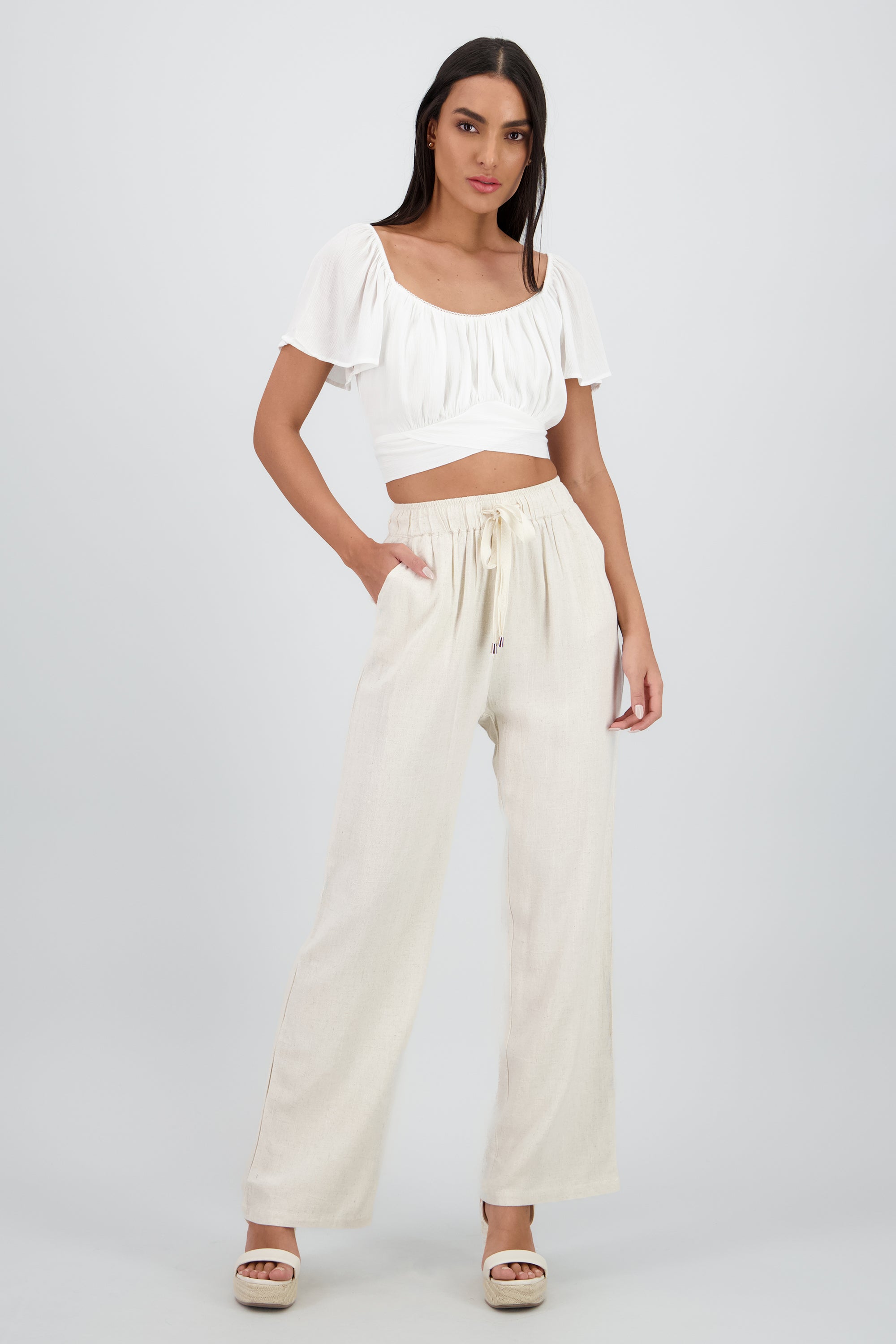 PANTALON DETALLE JARETA BEIGE