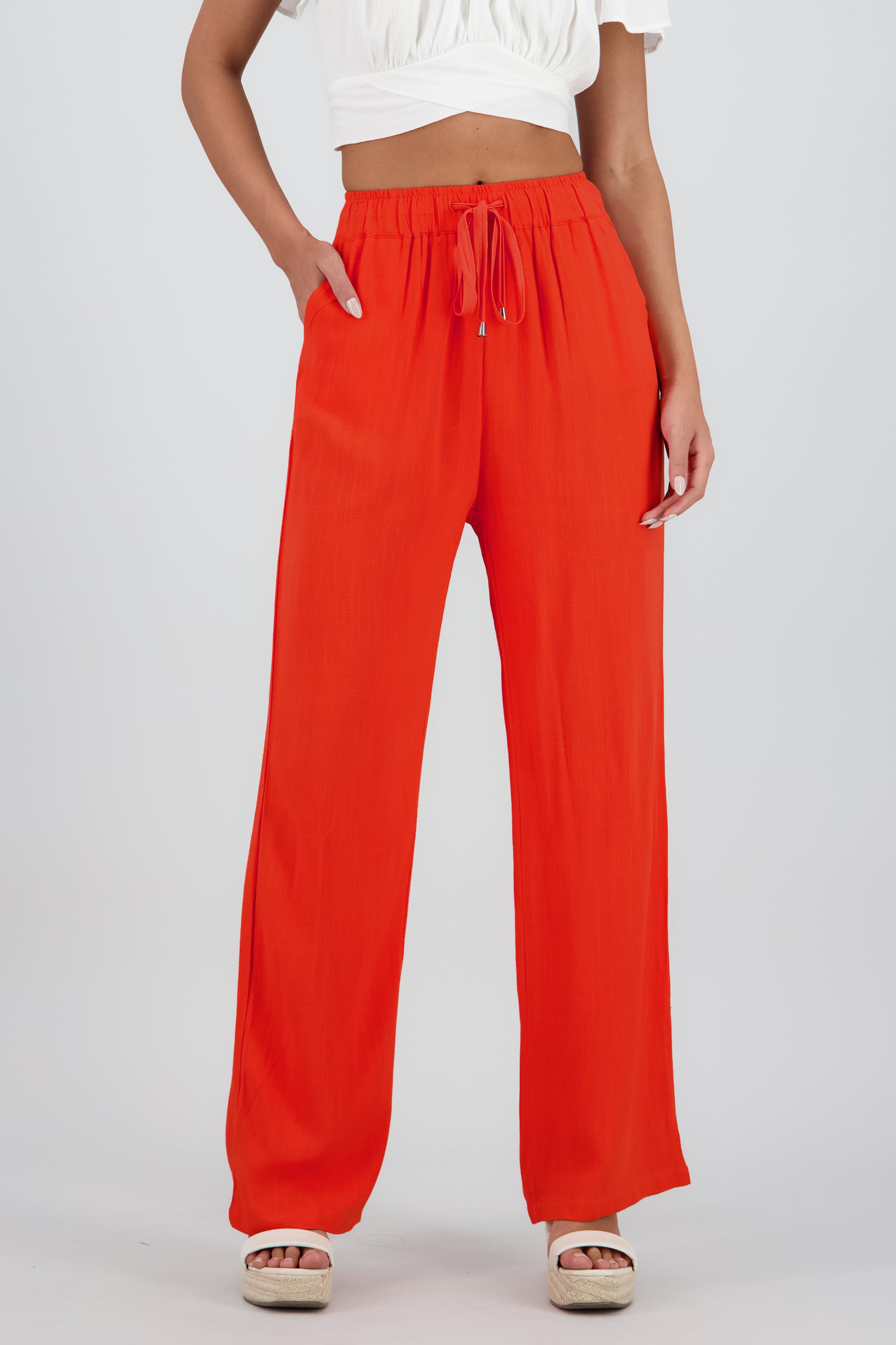 PANTALON DETALLE JARETA NARANJA