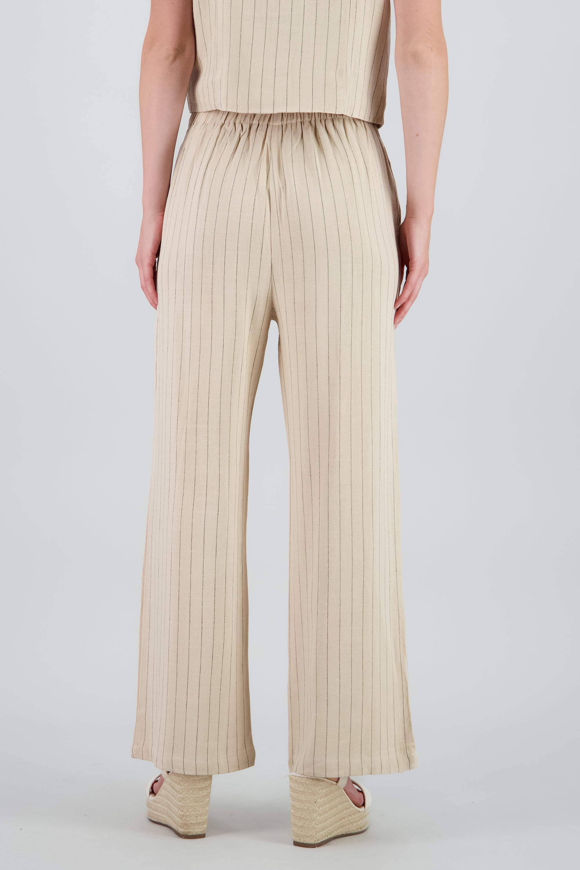 Pantalón Rayas Amplio BEIGE
