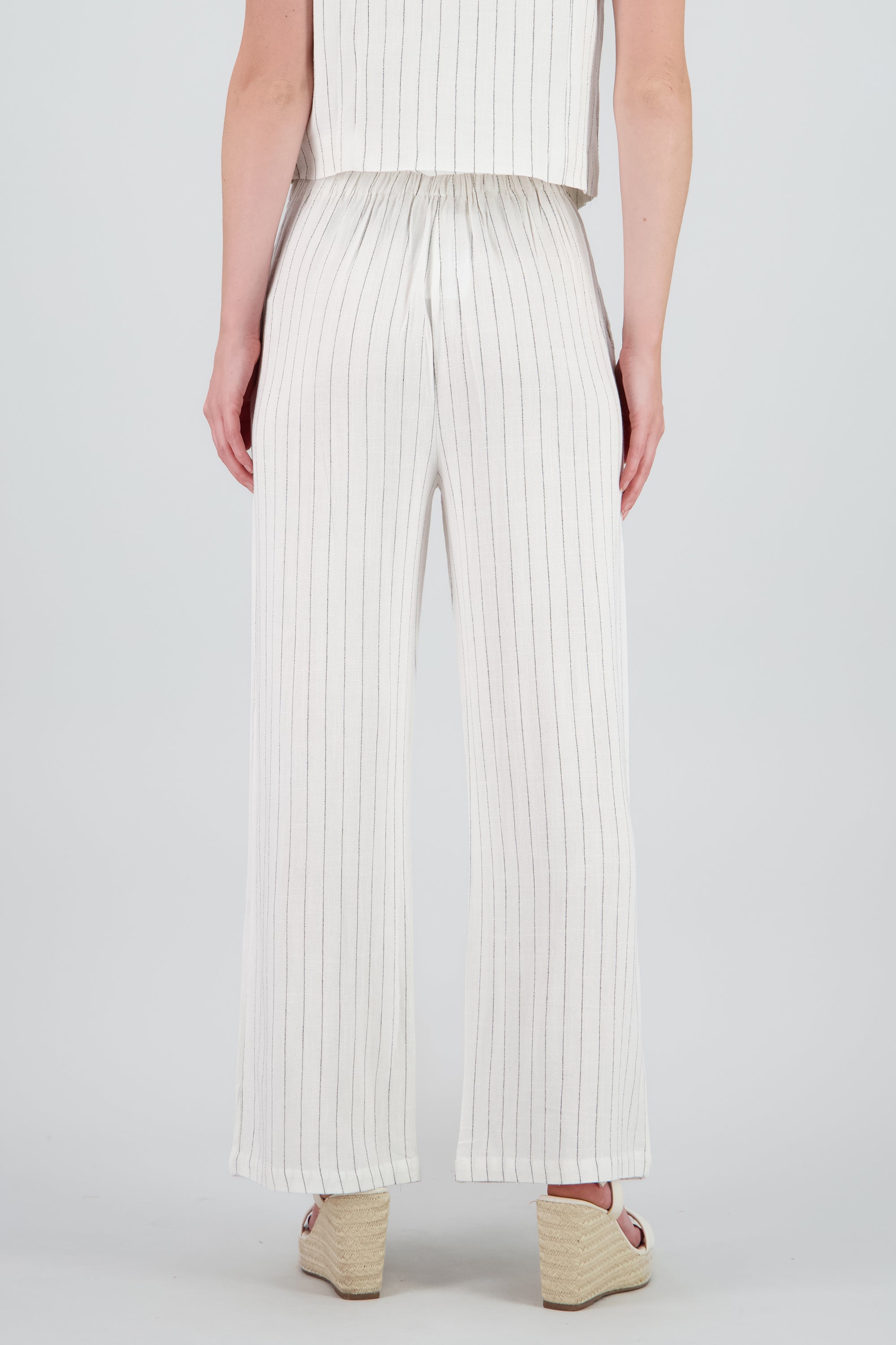 Pantalón Rayas Amplio BLANCO