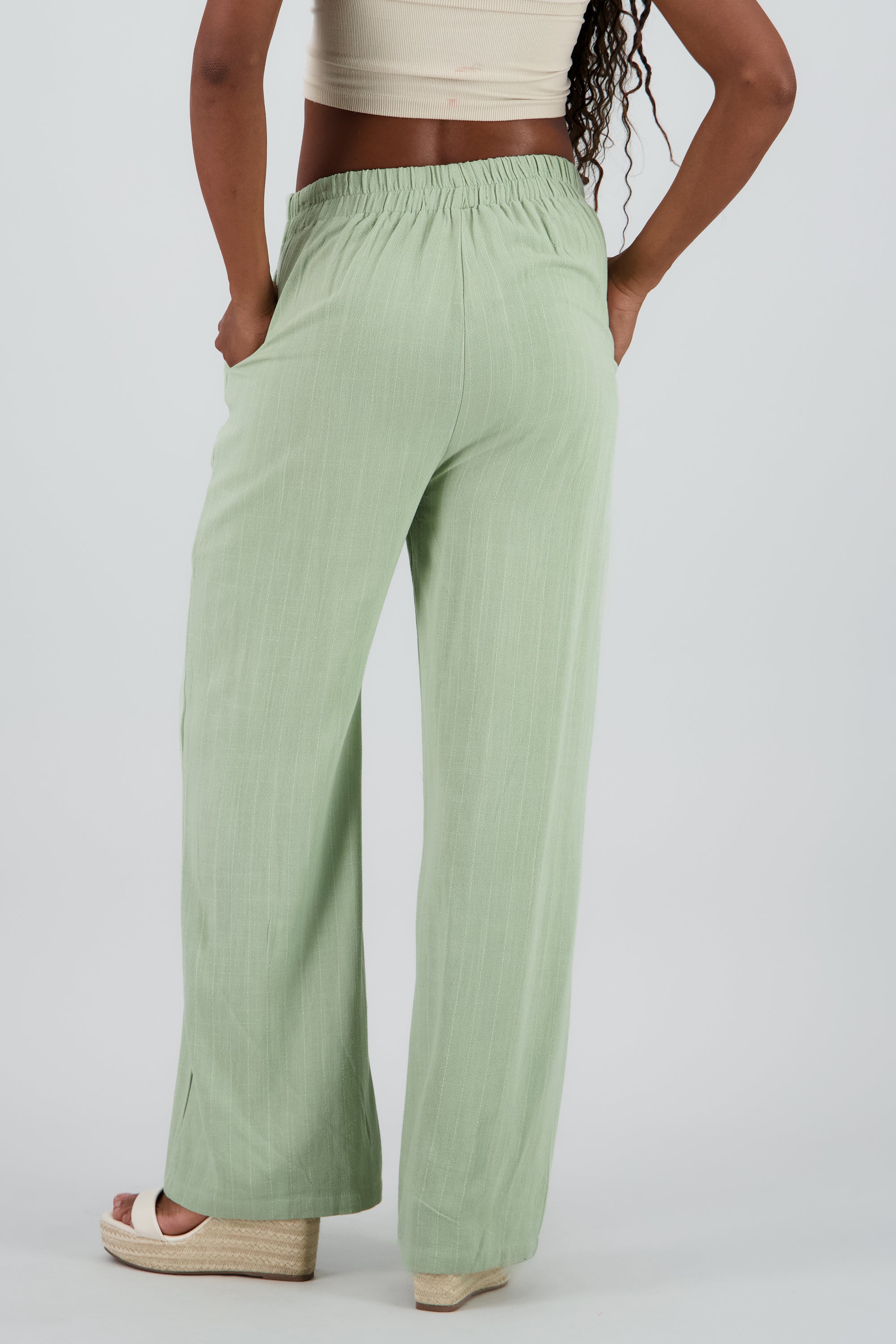 Pantalón Rayas Amplio OLIVO