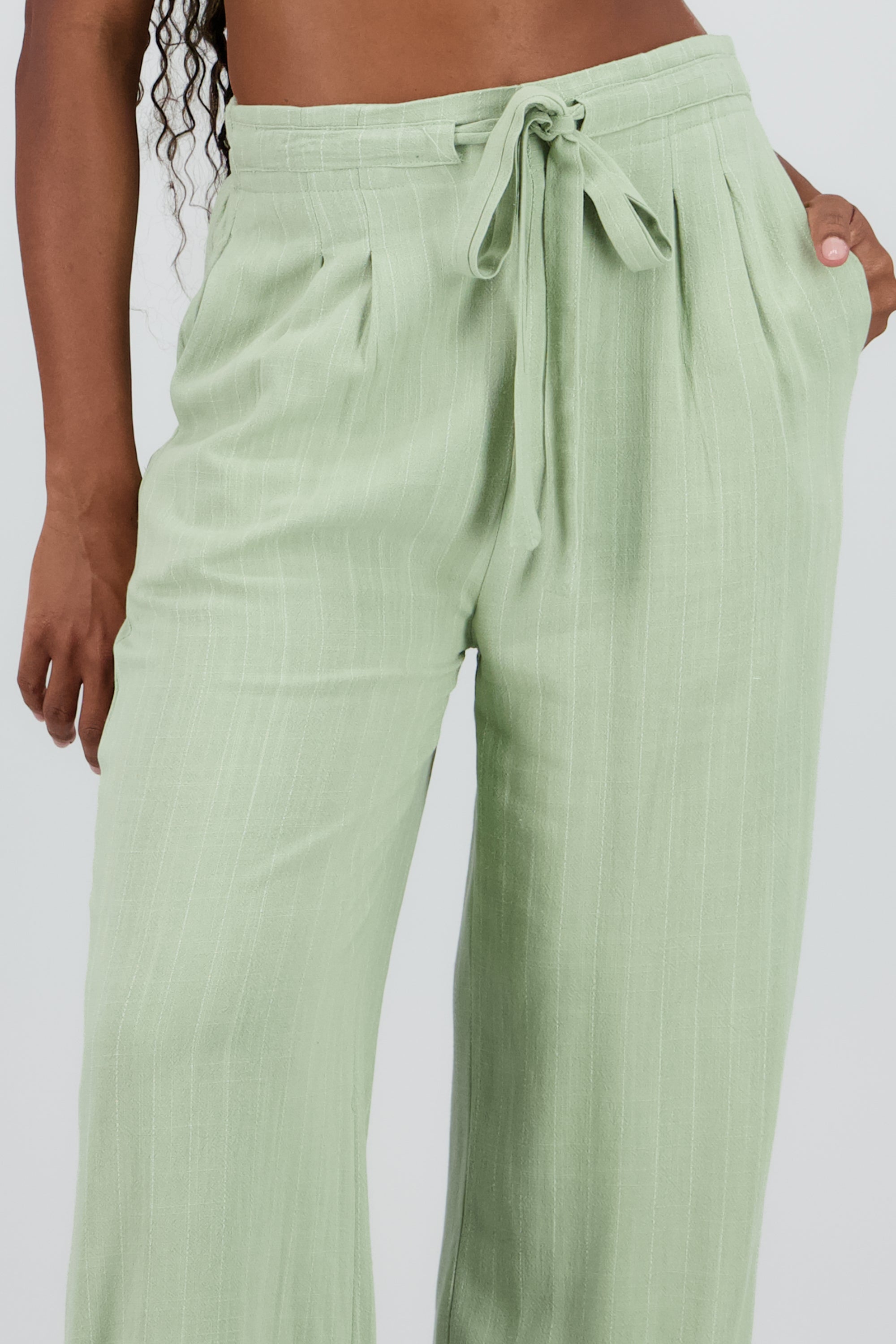 Pantalón Rayas Amplio OLIVO