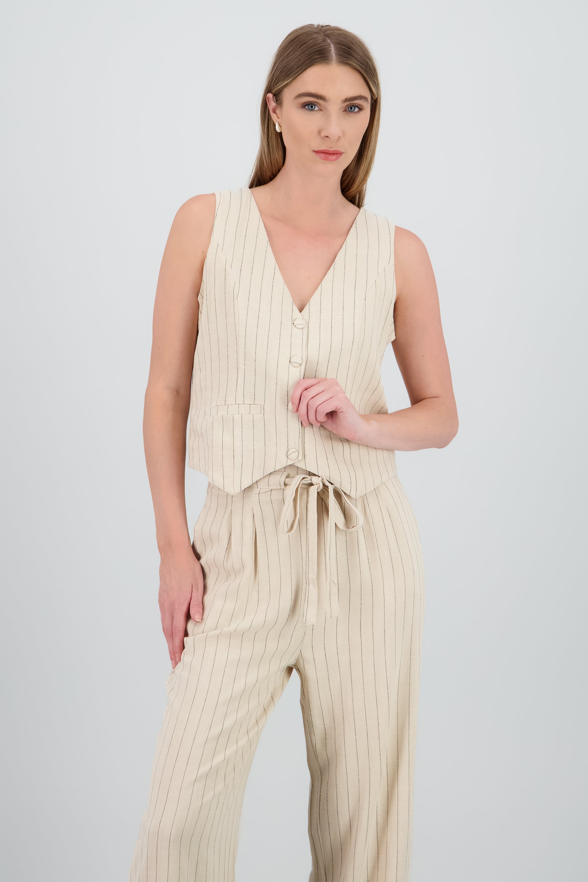 Chaleco Rayas BEIGE