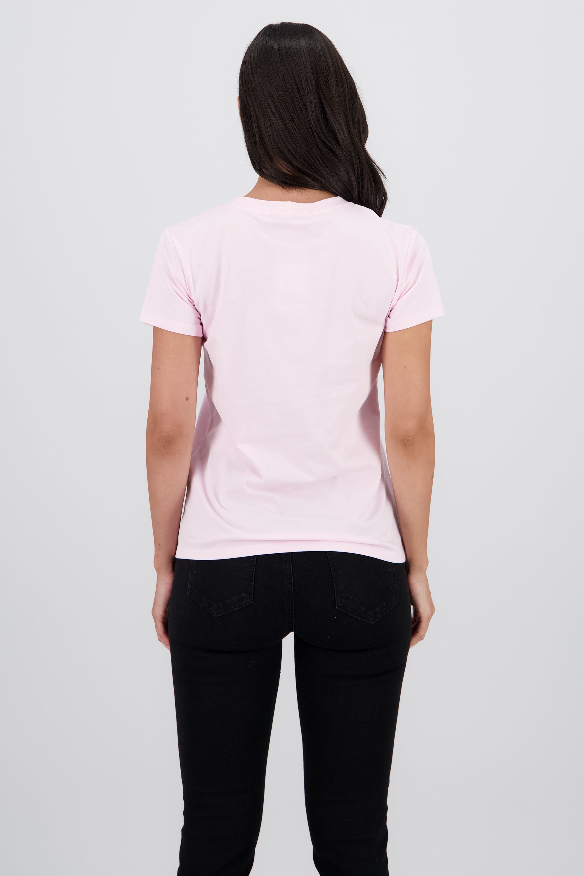 T-shirt oso detalle aplicacion ROSA
