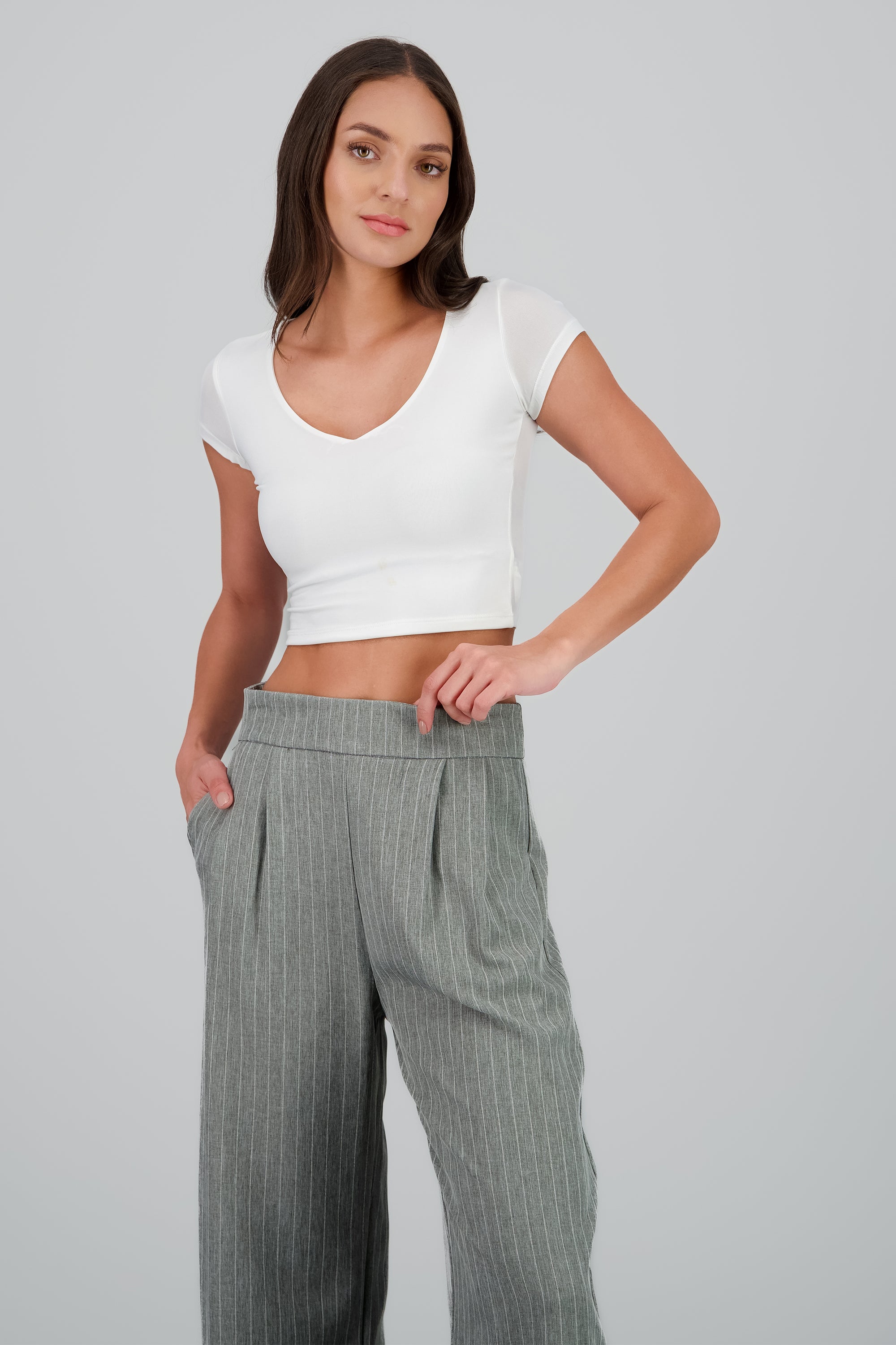 Top Cuello V BLANCO