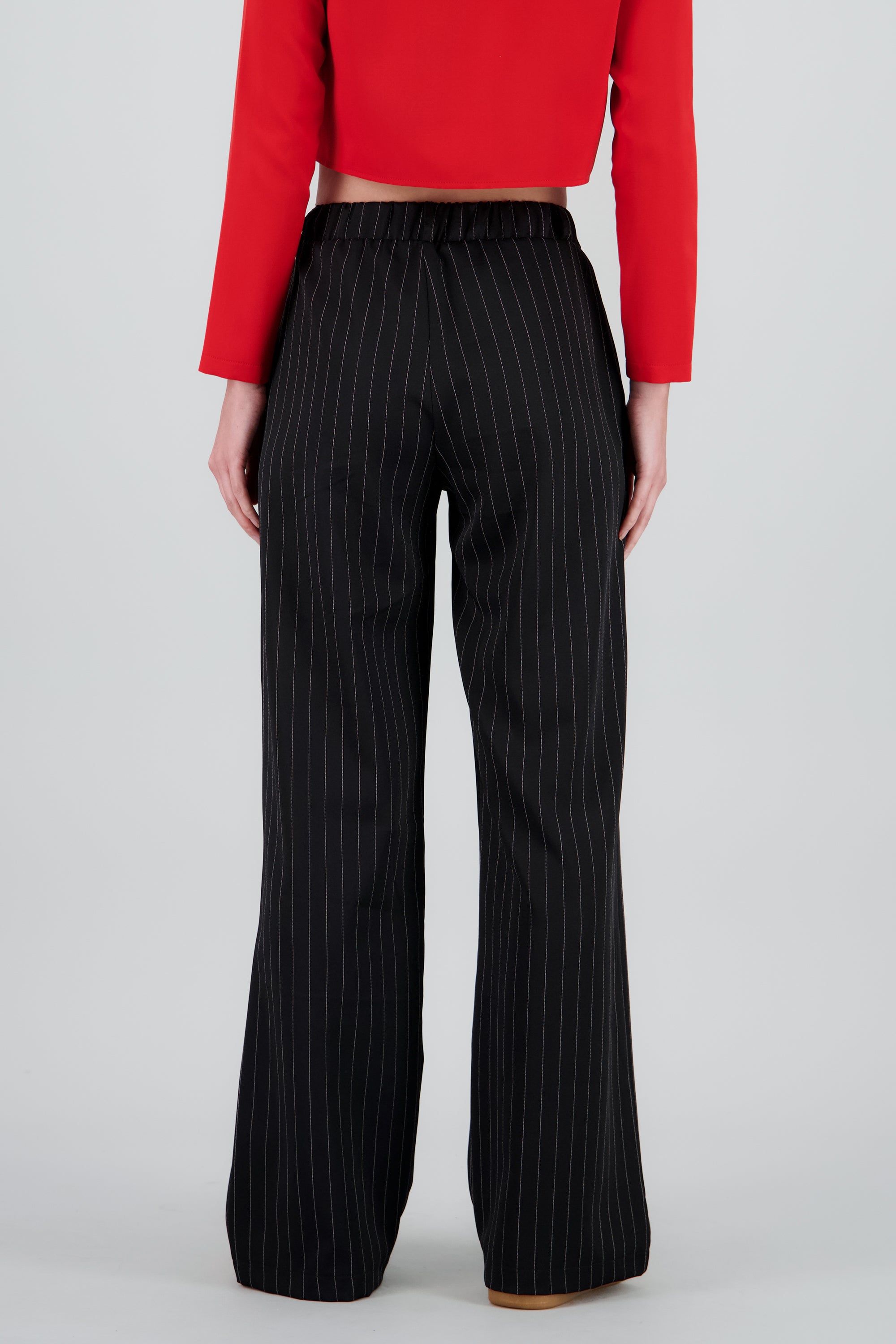 Pantalon sastreado recto rayas NEGRO COMBO