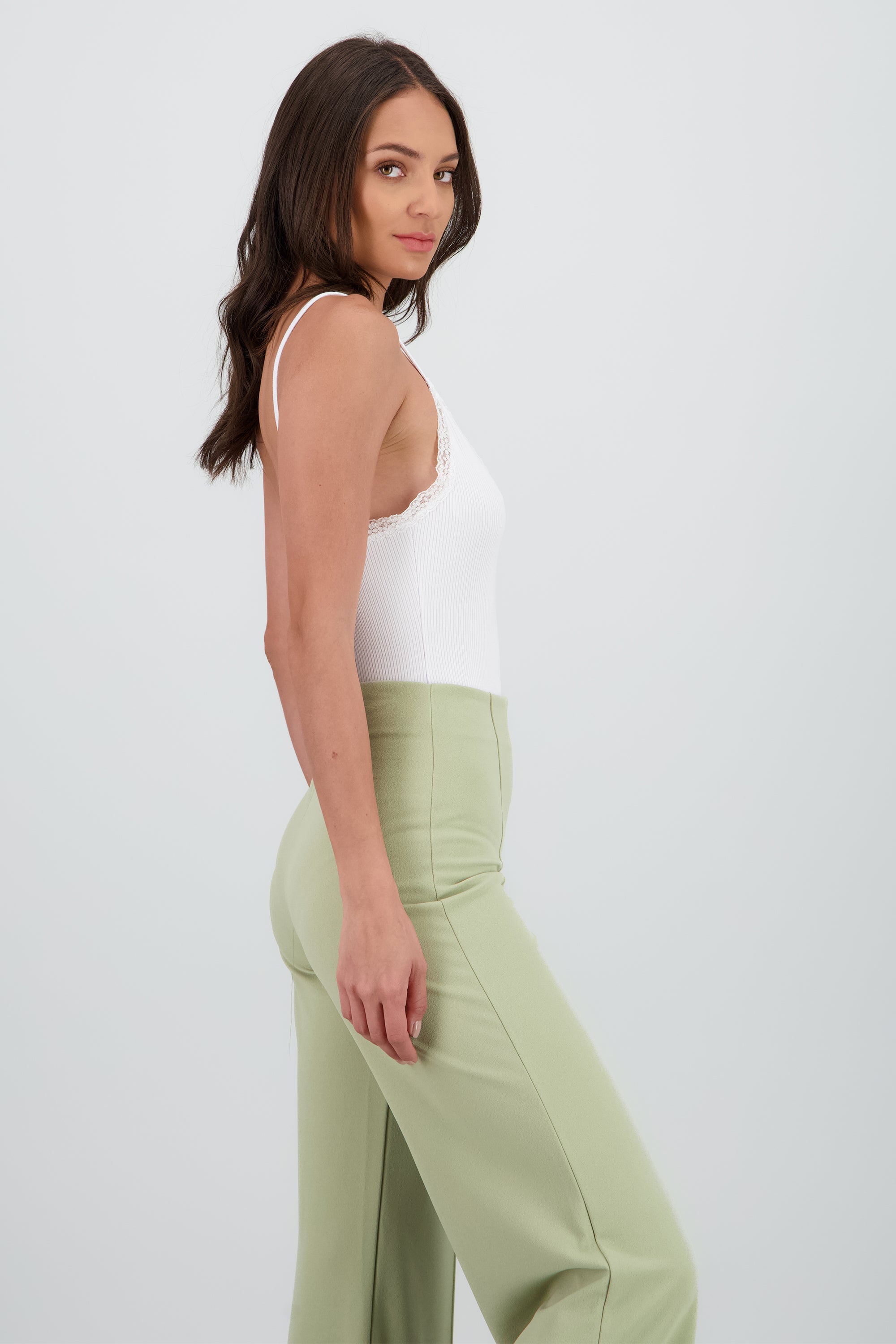 Body tirantes detalle encaje rib BLANCO