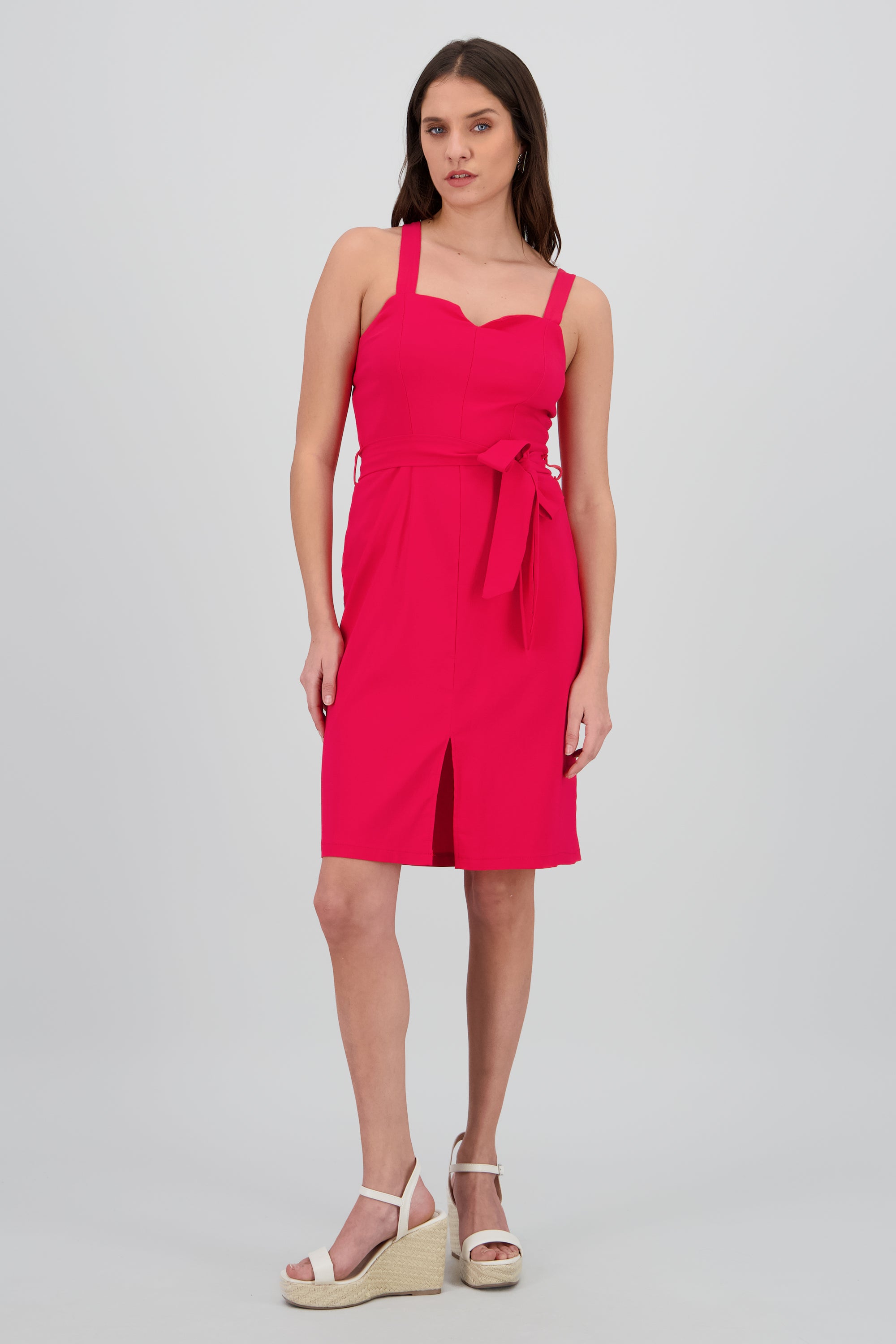 Vestido maxi tirantes detalle liston ROJO