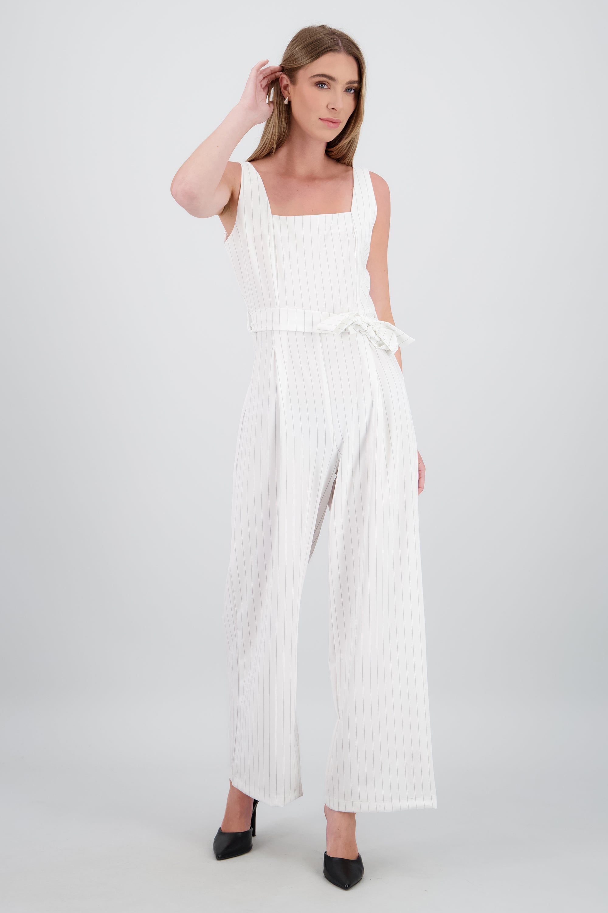 Jumpsuit tirantes sastreado BLANCO COMBO