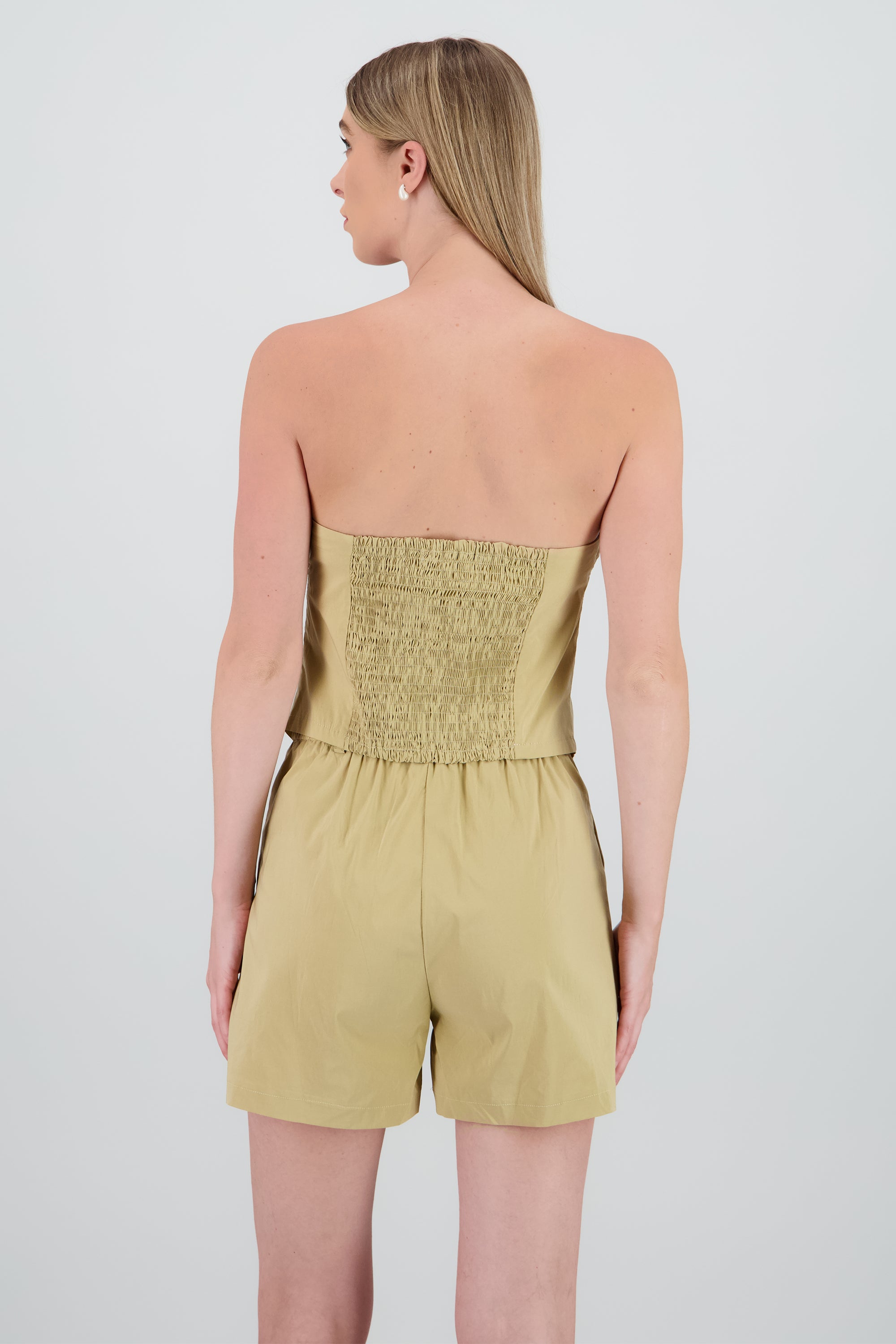 Top strapples rayas detalle botones BEIGE