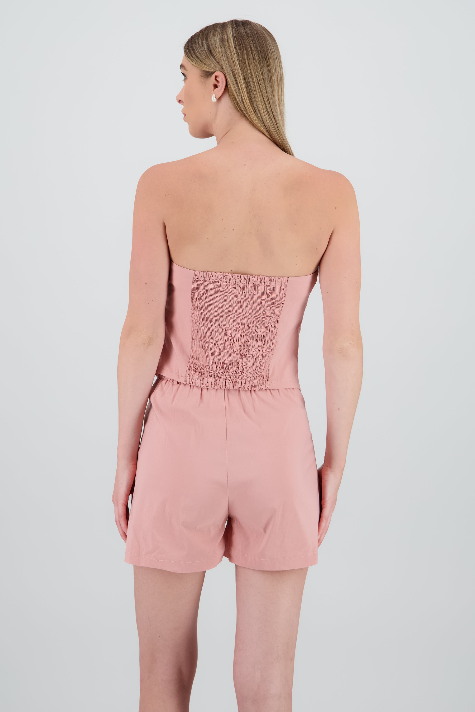 Top strapples rayas detalle botones PALO DE ROSA