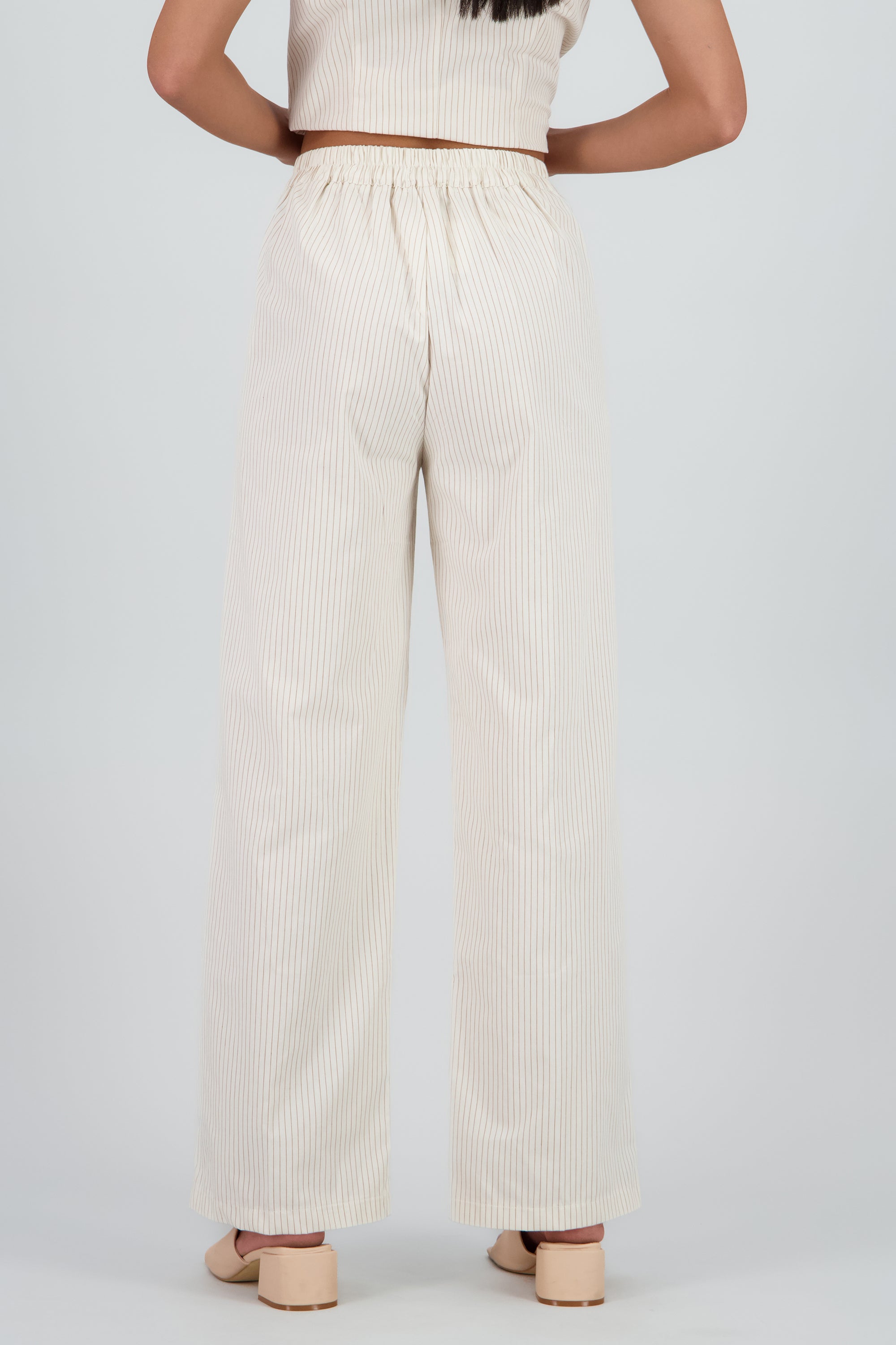 Pantalon sastre rayas delgadas Hypsters BEIGE