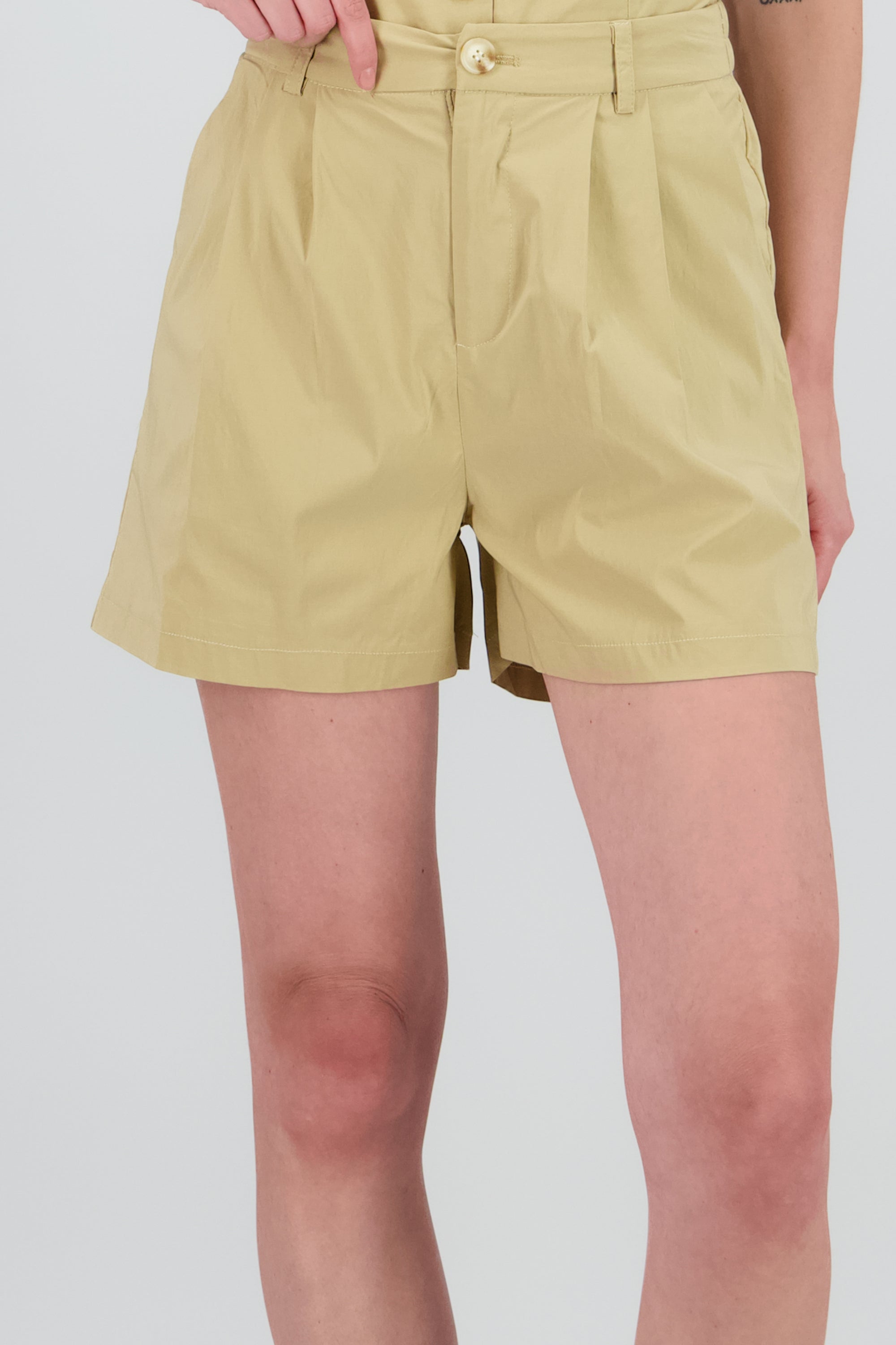 Short mini rayas BEIGE