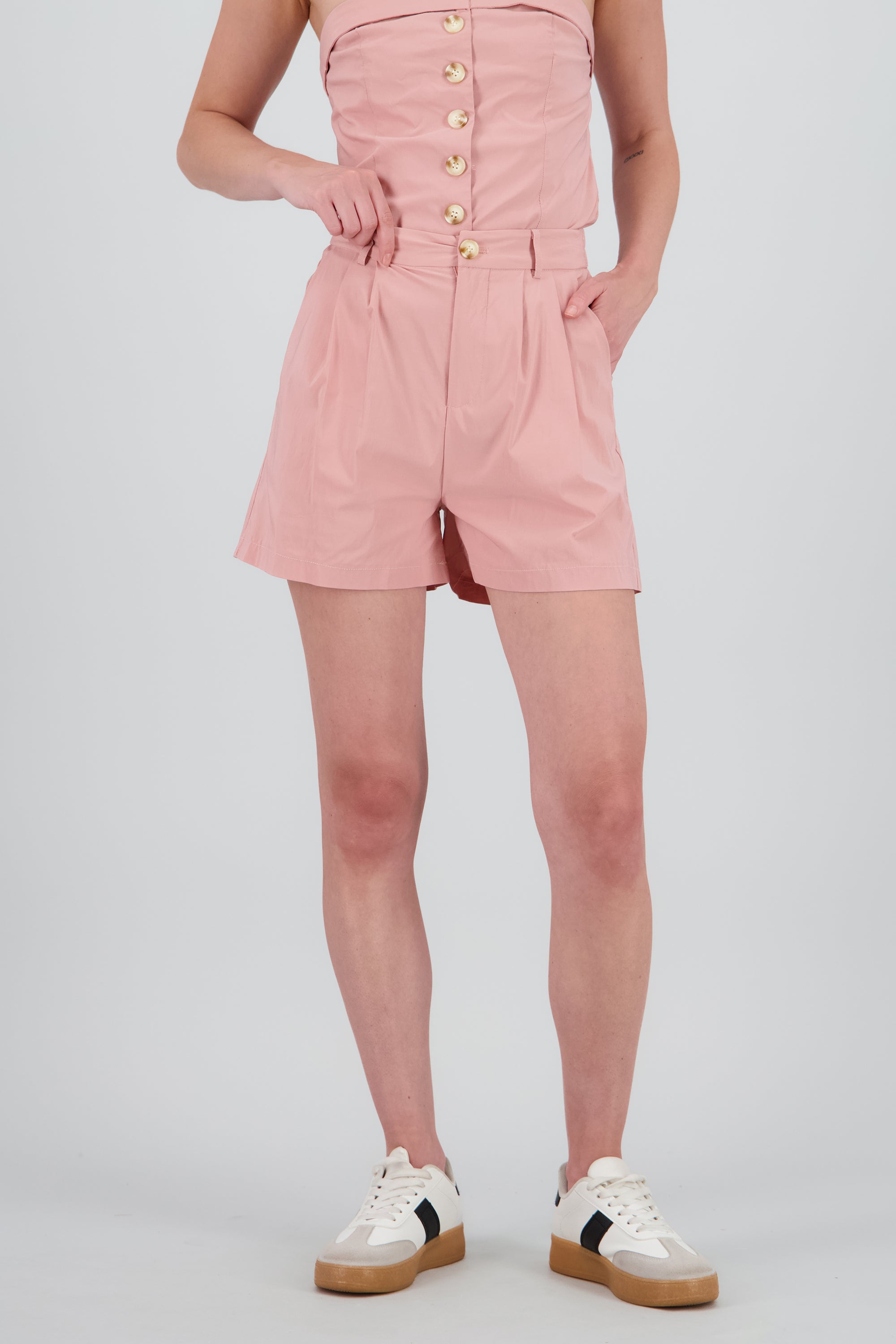 Short mini rayas PALO DE ROSA