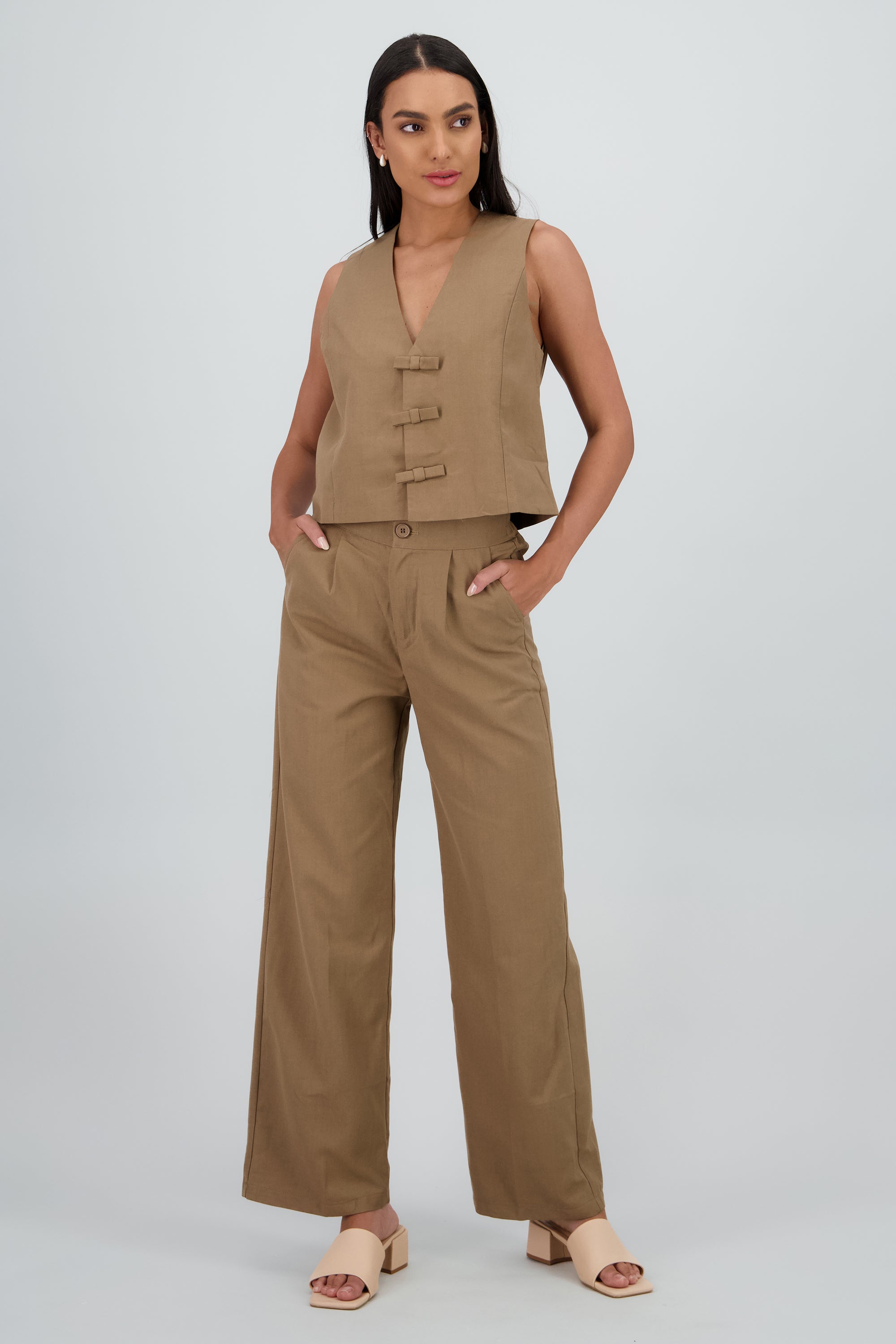 Pantalon sastre wide leg Hypsters CAFE
