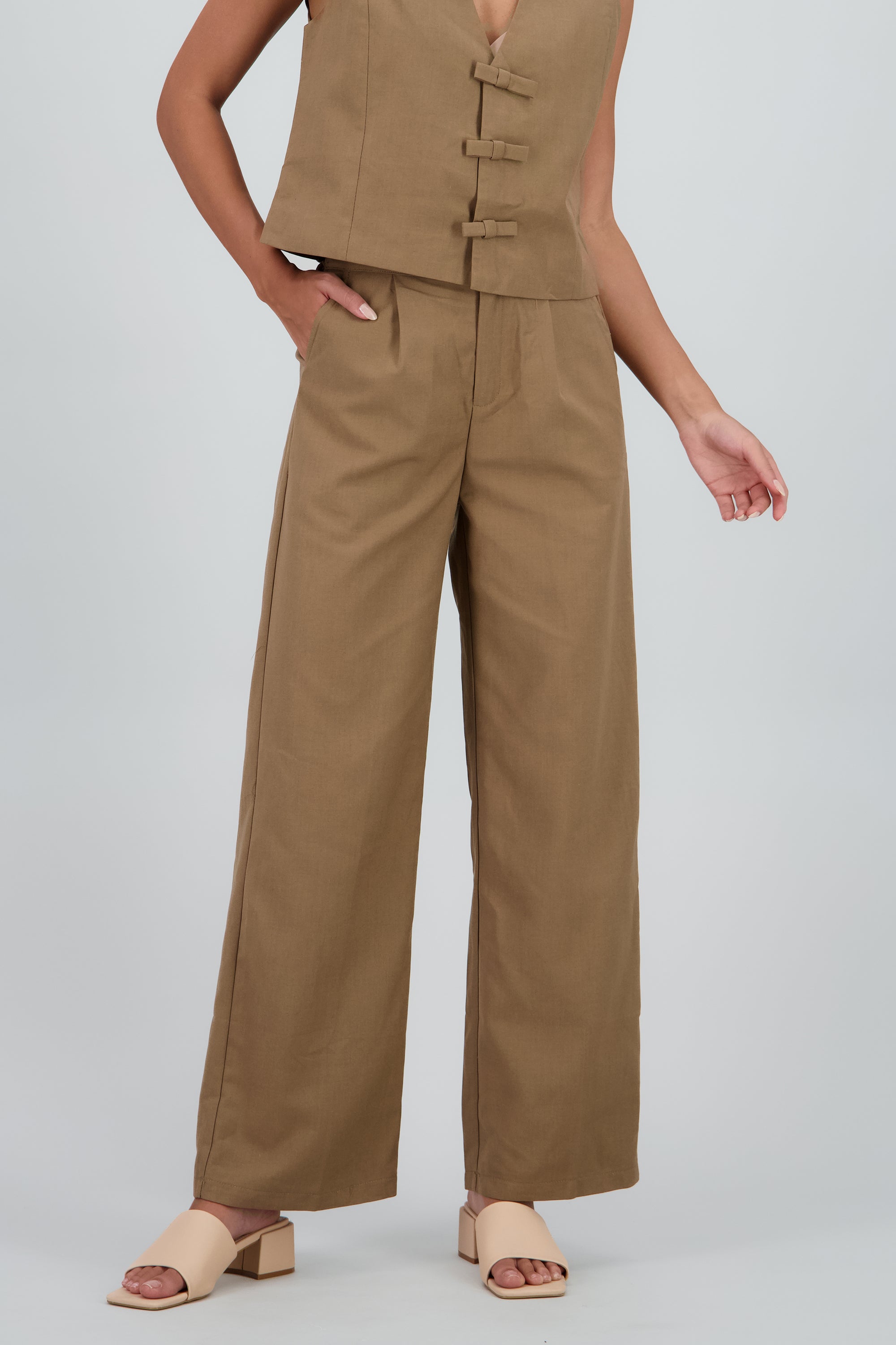 Pantalon sastre wide leg Hypsters CAFE