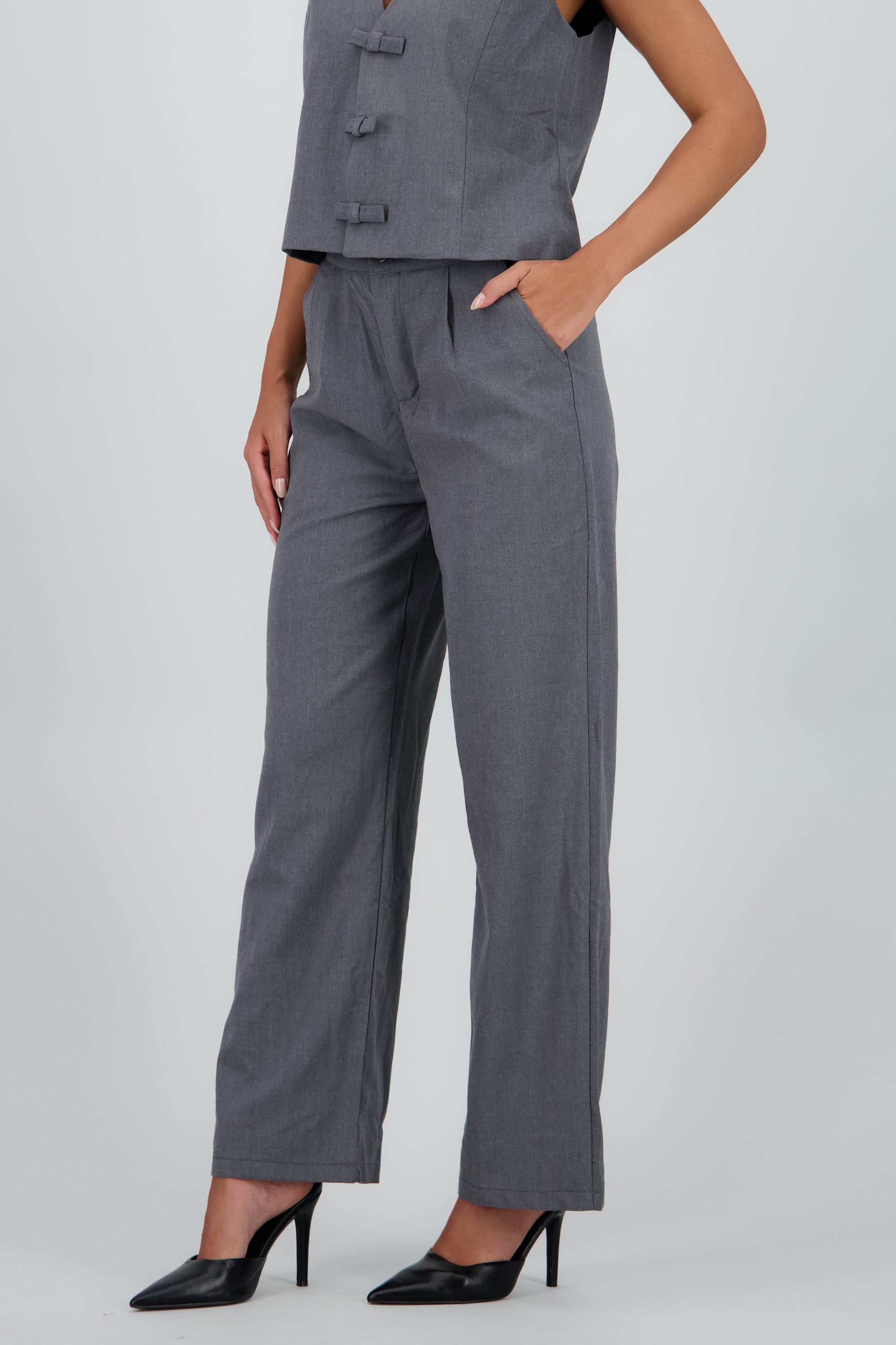 Pantalon sastre wide leg Hypsters GRIS
