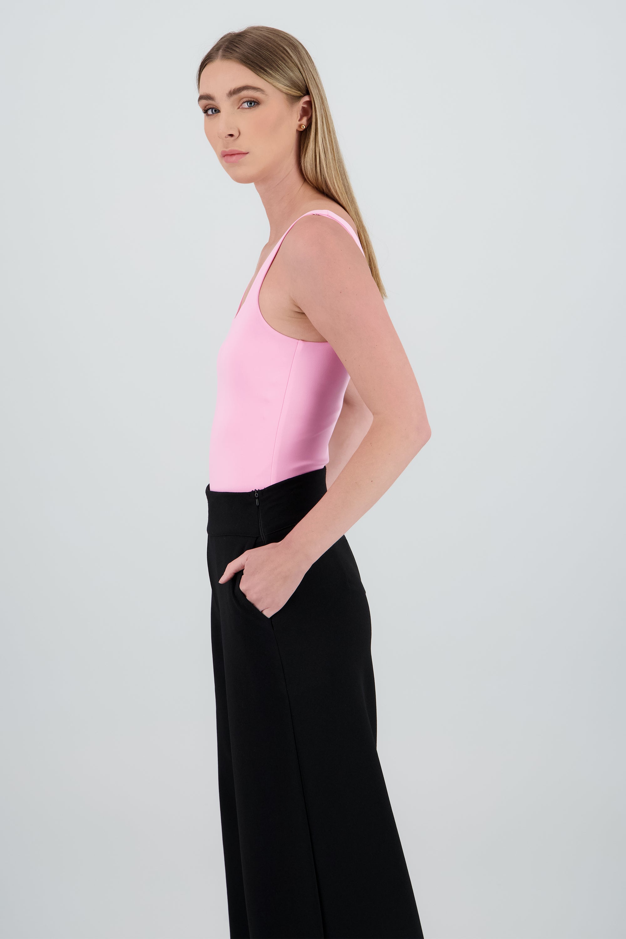 Bodysuit sin manga liso ROSA PASTEL