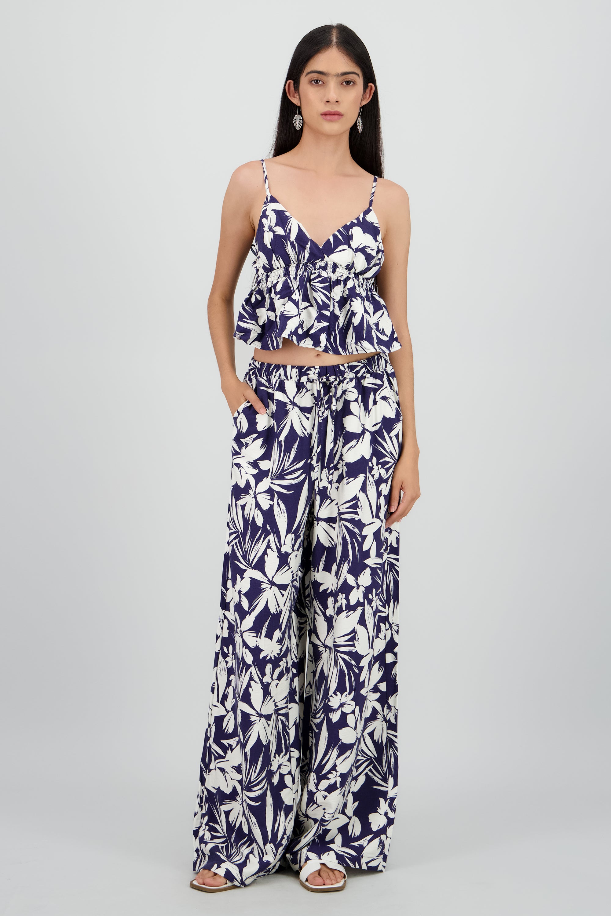 Pantalon amplio estampado MARINO