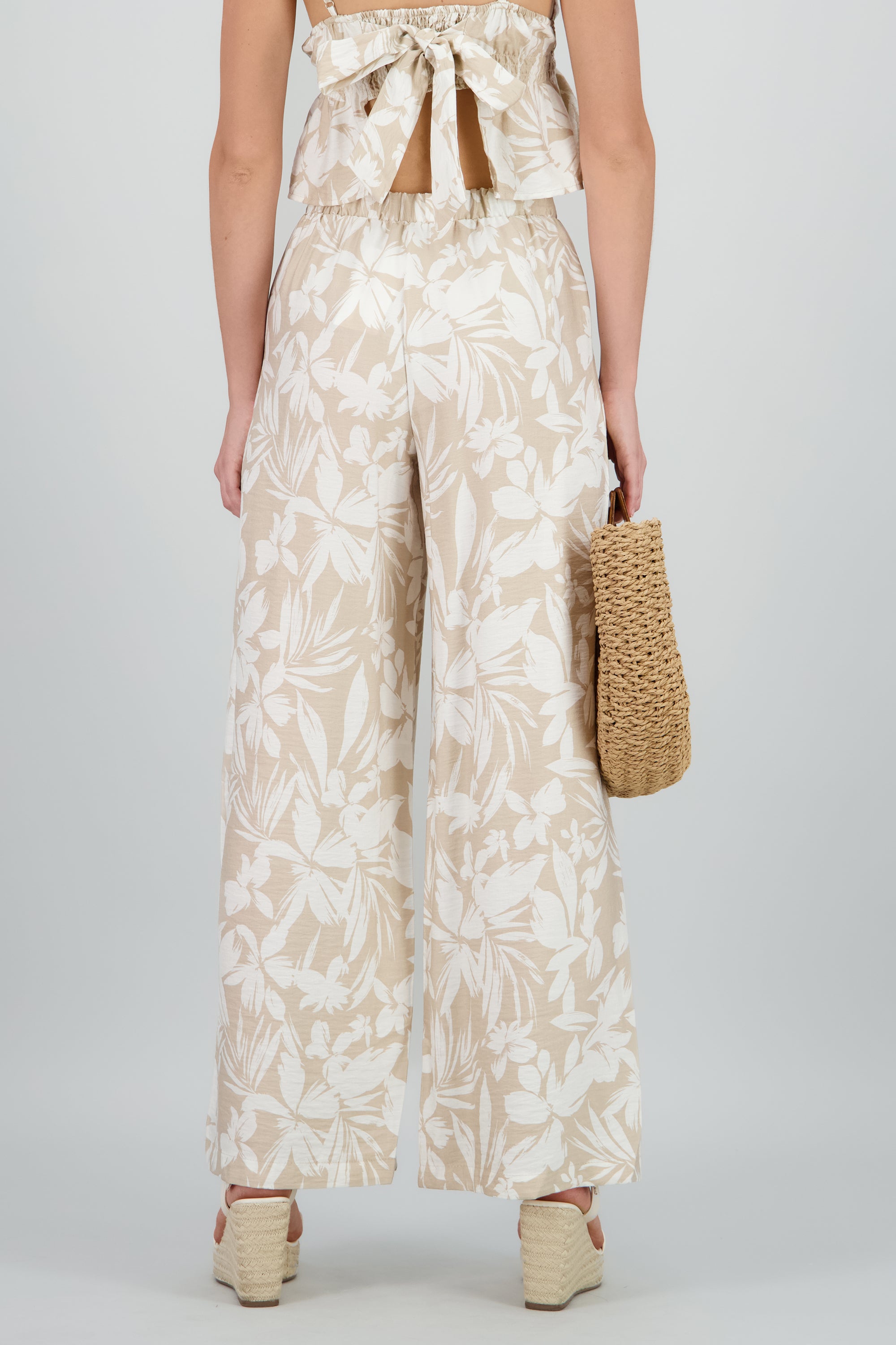 Pantalon amplio estampado KHAKI COMBO