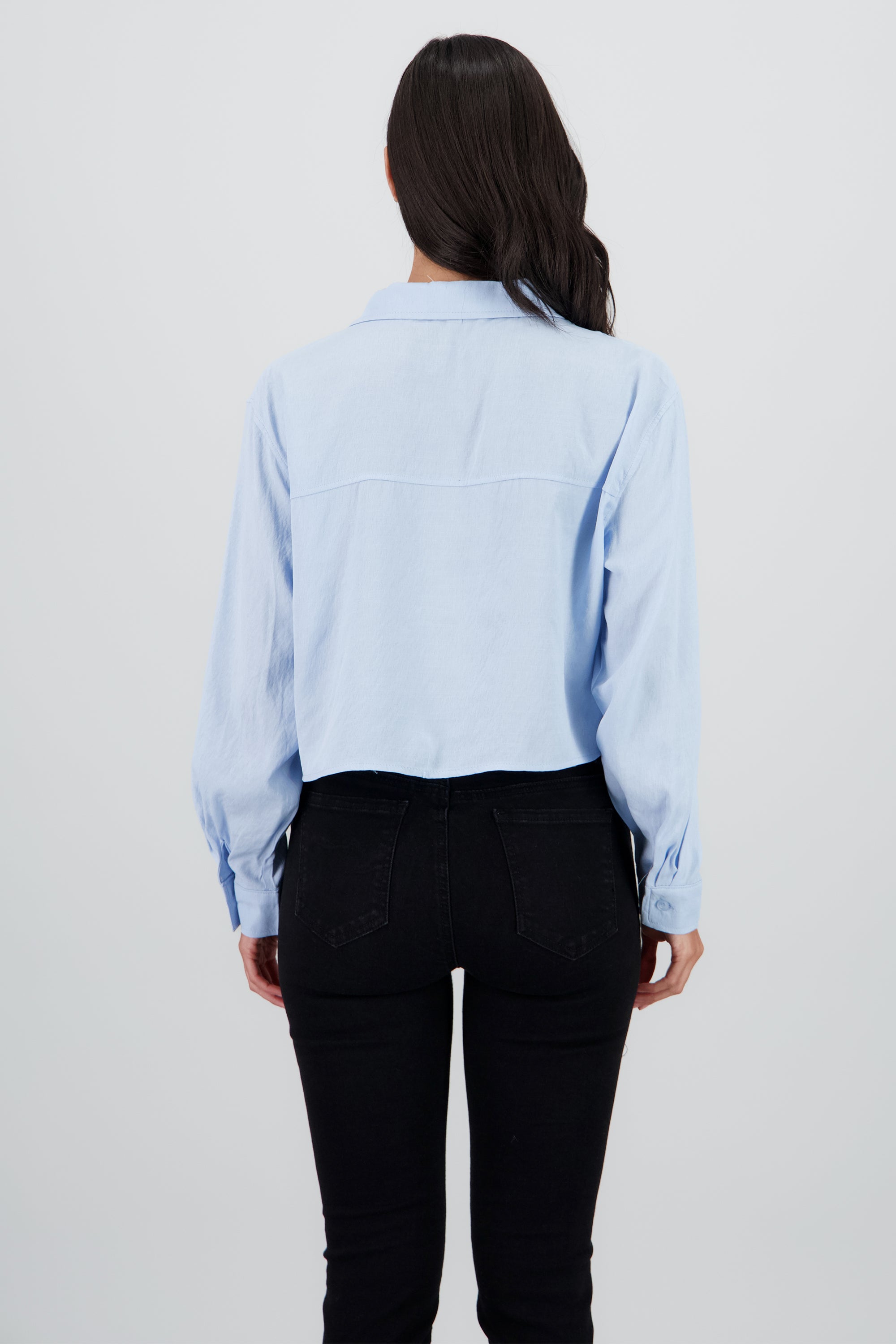 Camisa manga larga botones AZUL CIELO