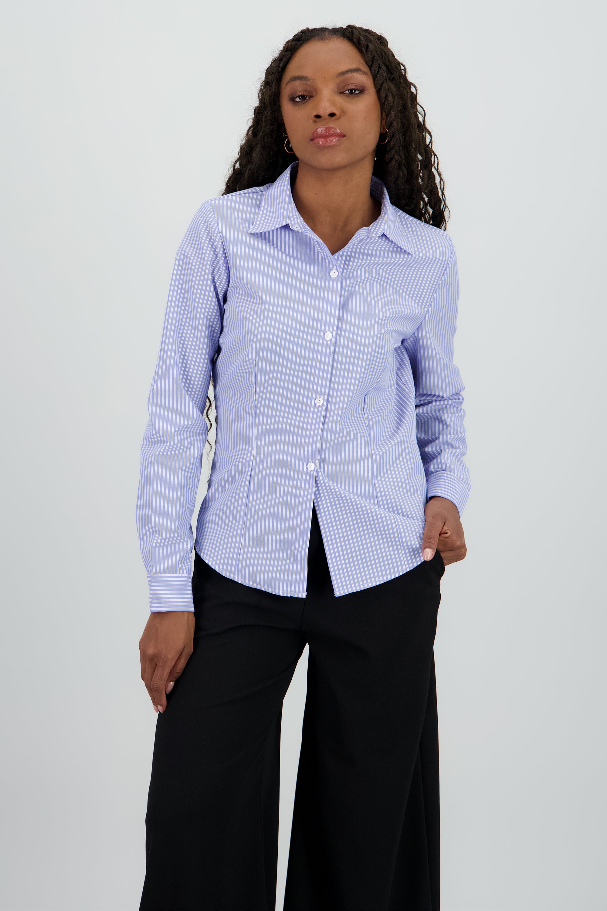 Camisa basica rayas AZUL COMBO