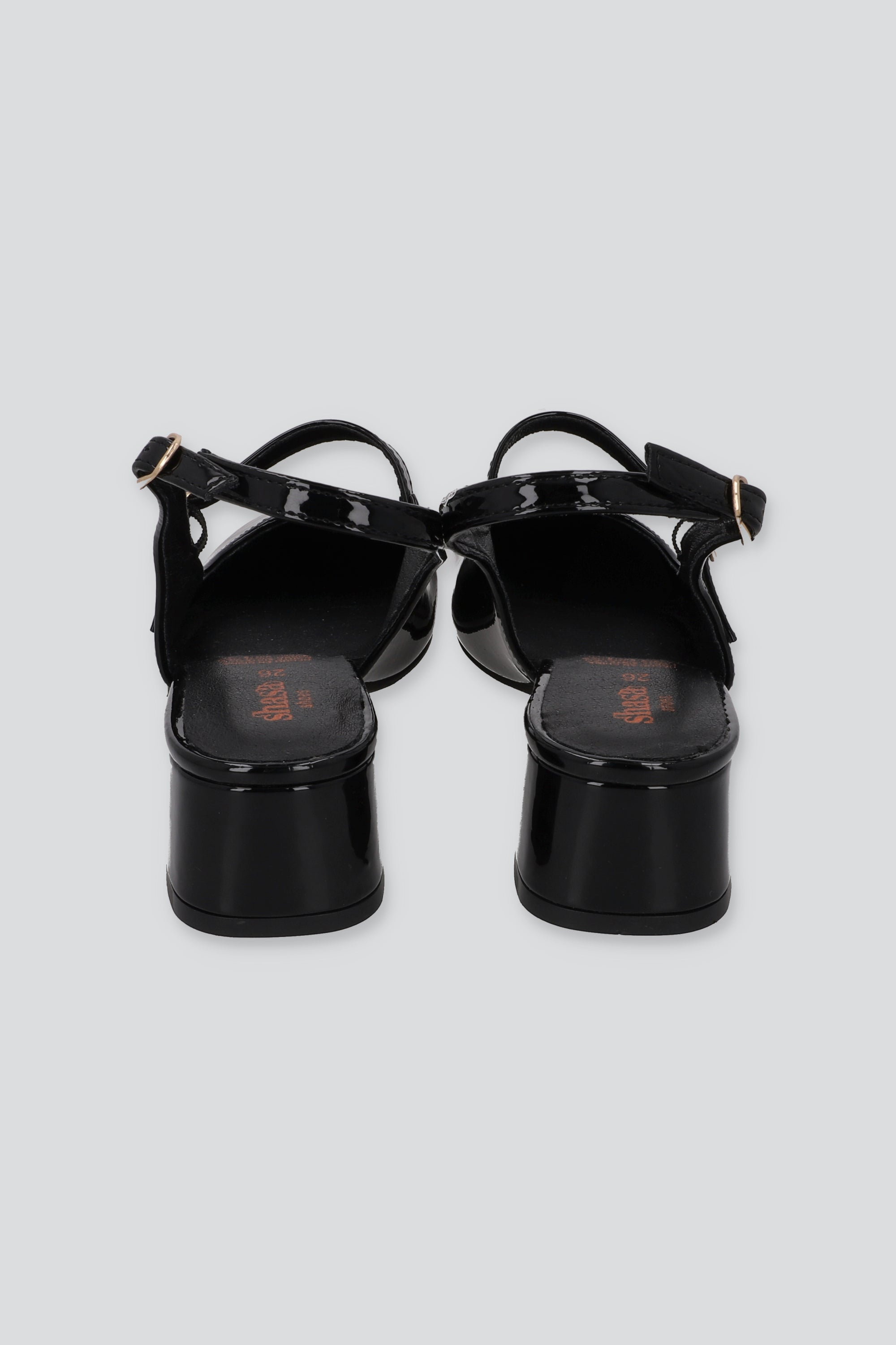 Tacón mini mary jane sling back charol NEGRO