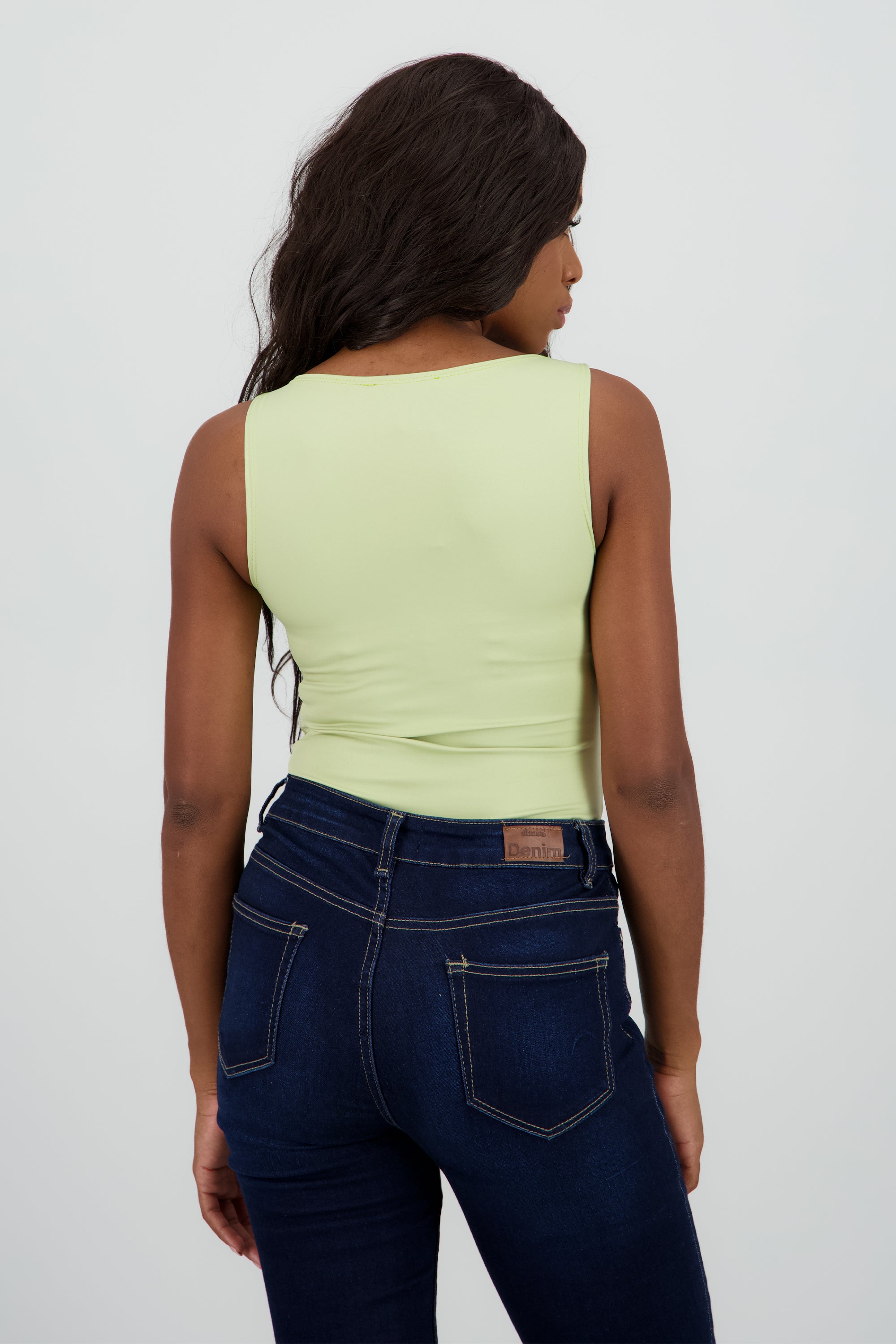 Body doble tela escote recto SAGE