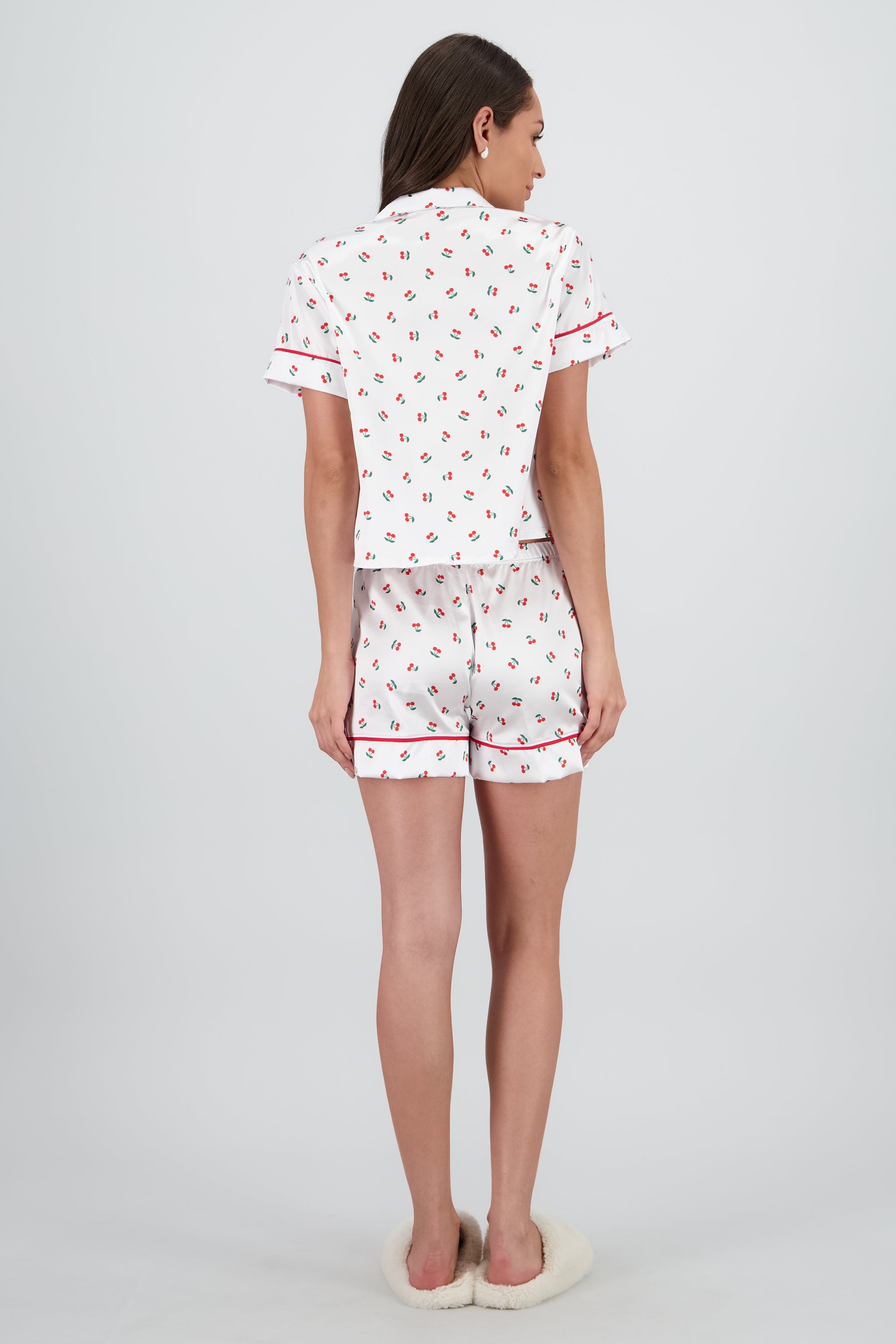 Pijama camisera estampado formas short BLANCO COMBO