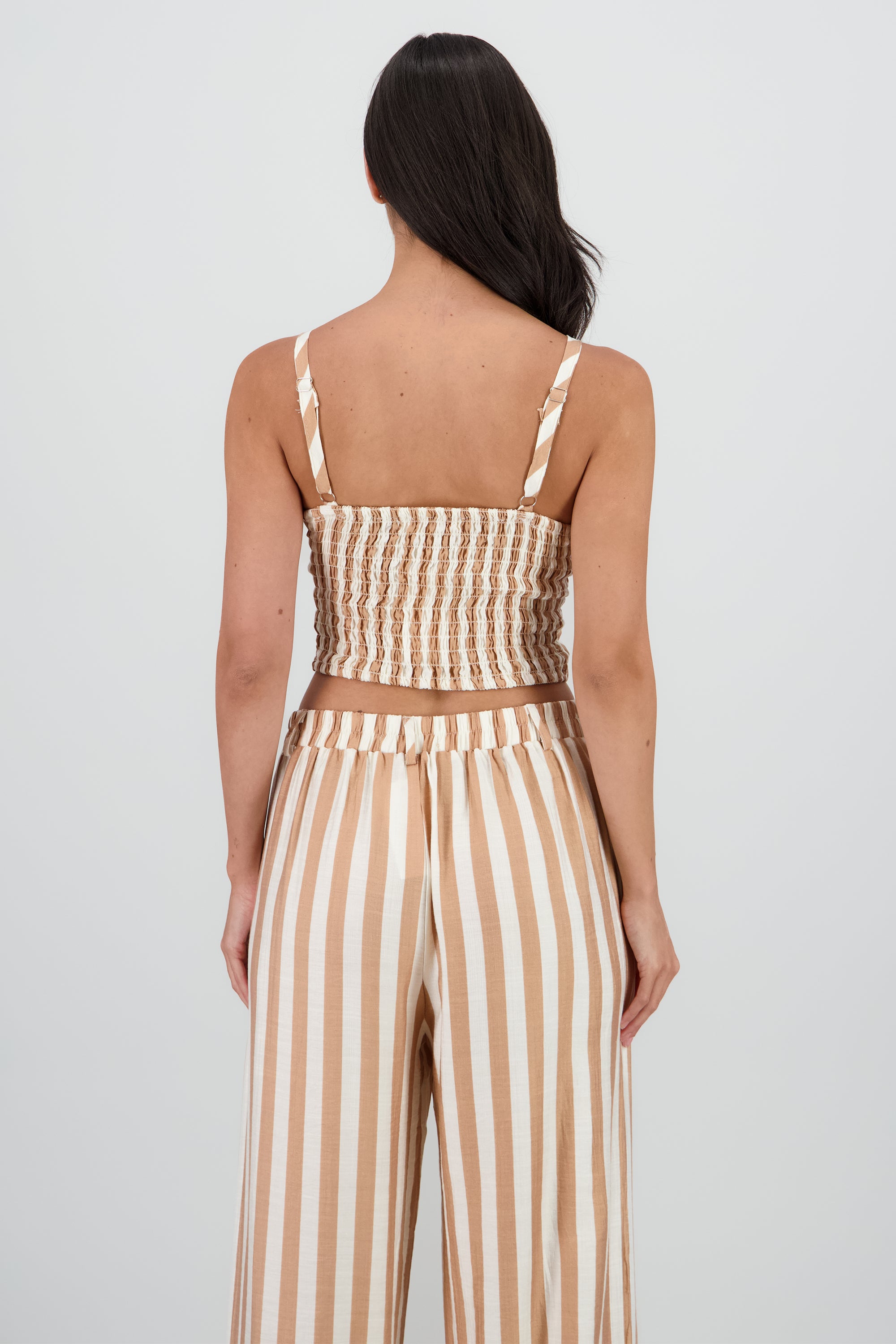 Top cuello v tirantes rayas BLANCO COMBO