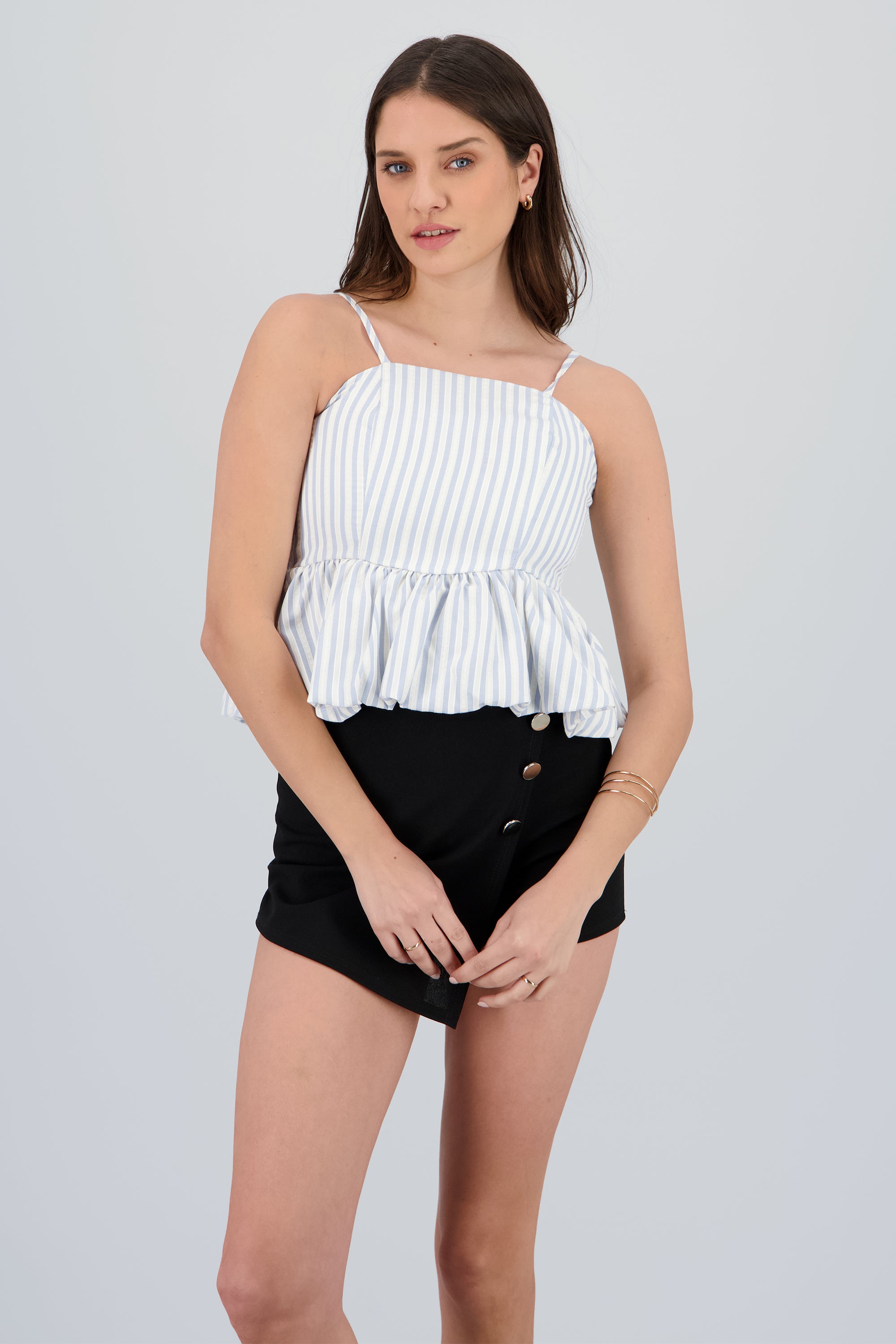 Top detalle globo tirantes AZUL
