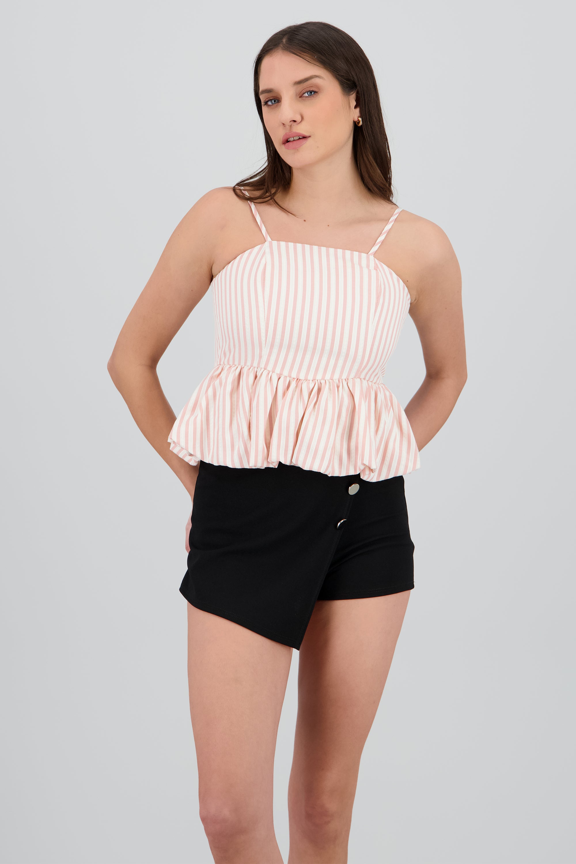 Top detalle globo tirantes ROSA