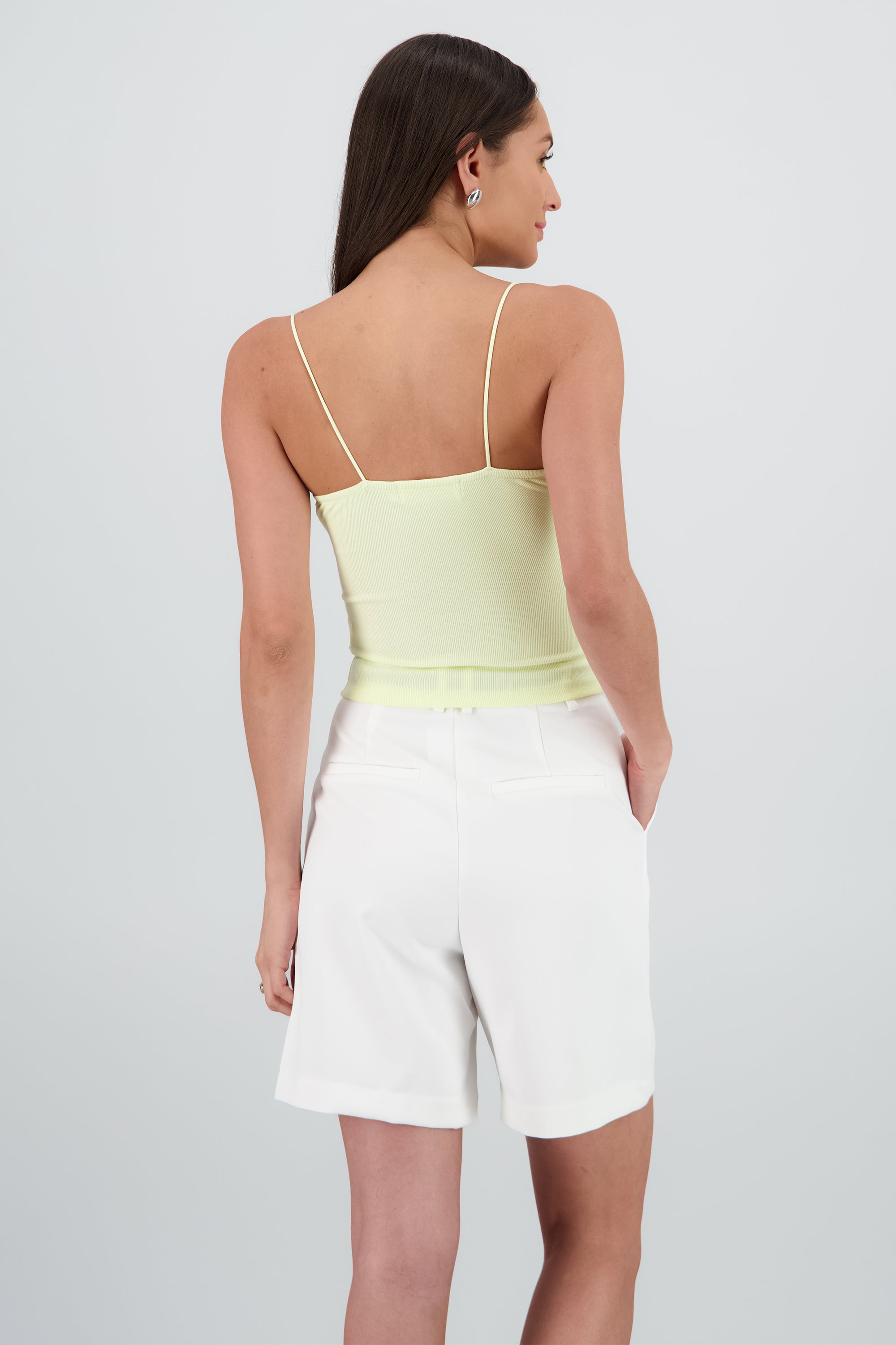 Top tirantes detalle encaje botones AMARILLO PASTEL