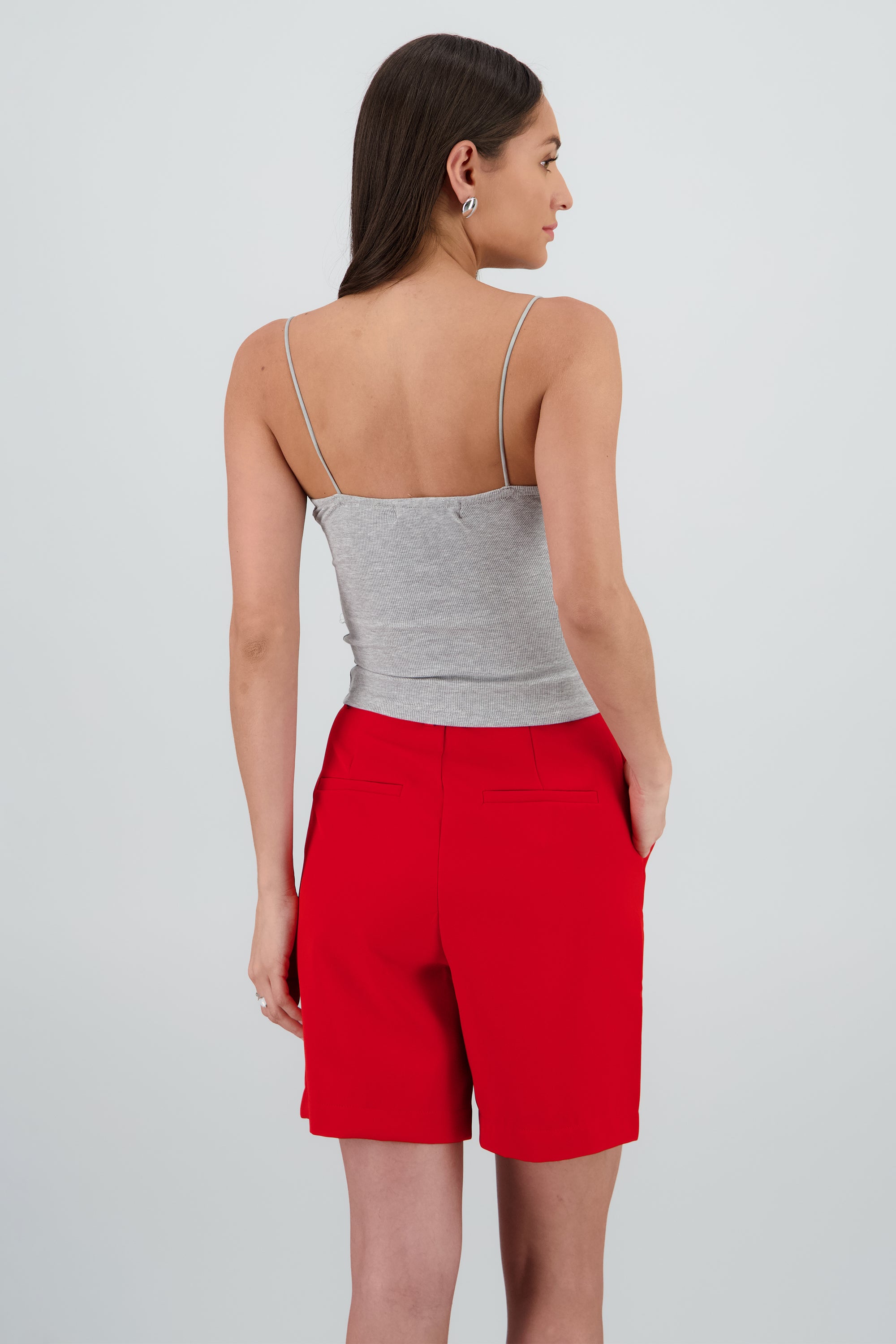 Top tirantes detalle encaje botones GRIS