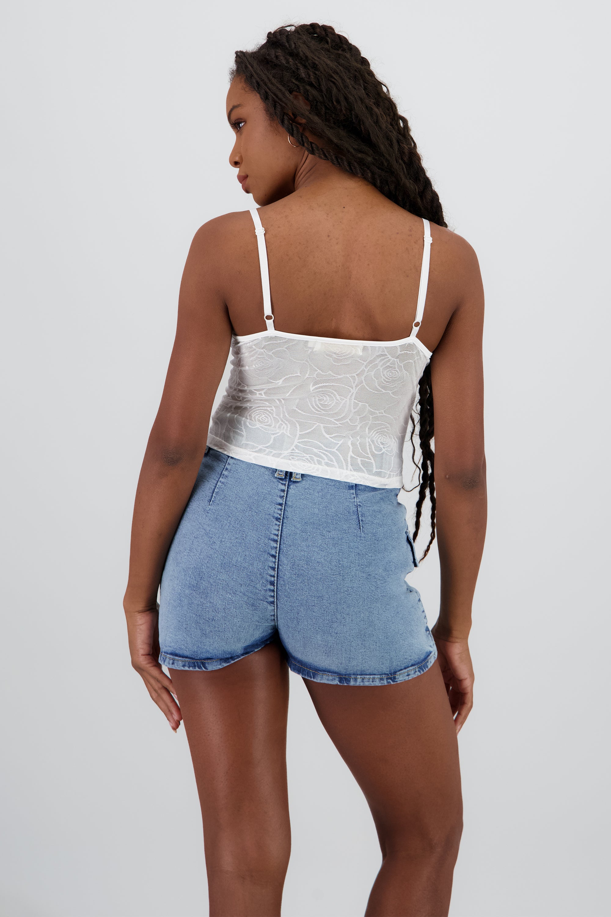 Corset encaje detalle varillas BLANCO