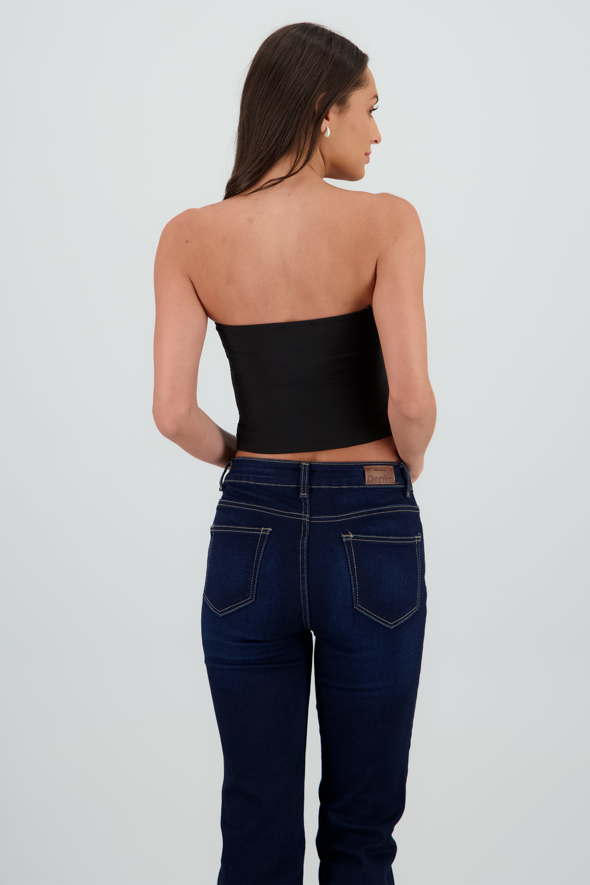 Top corto detalle moños NEGRO