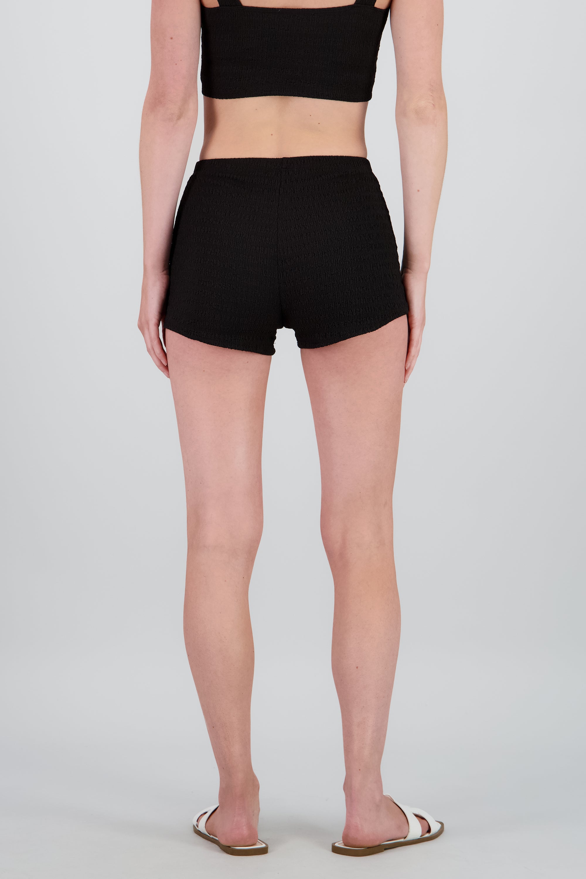 Shorts mini textura NEGRO