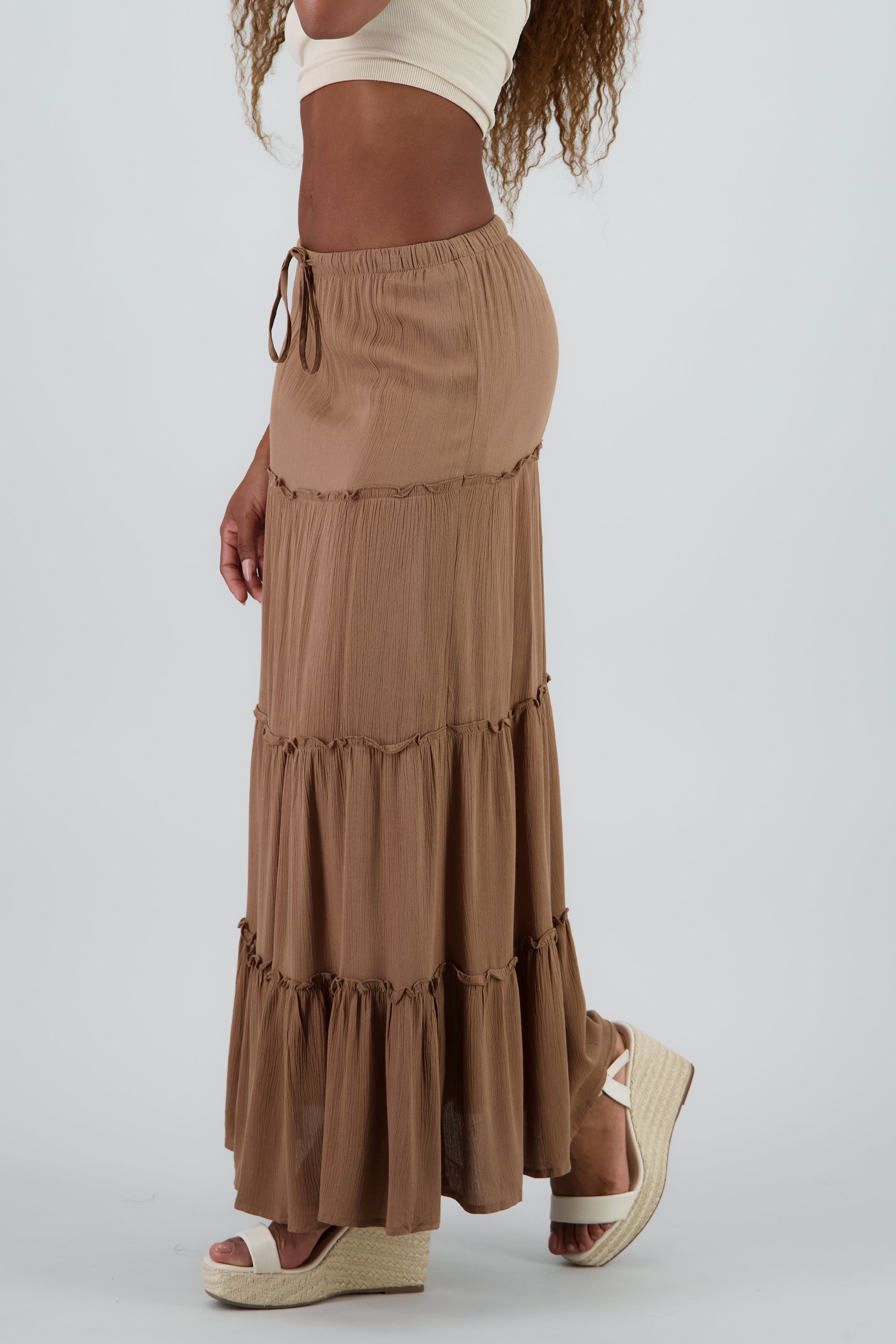 Falda midi fluida CAFE