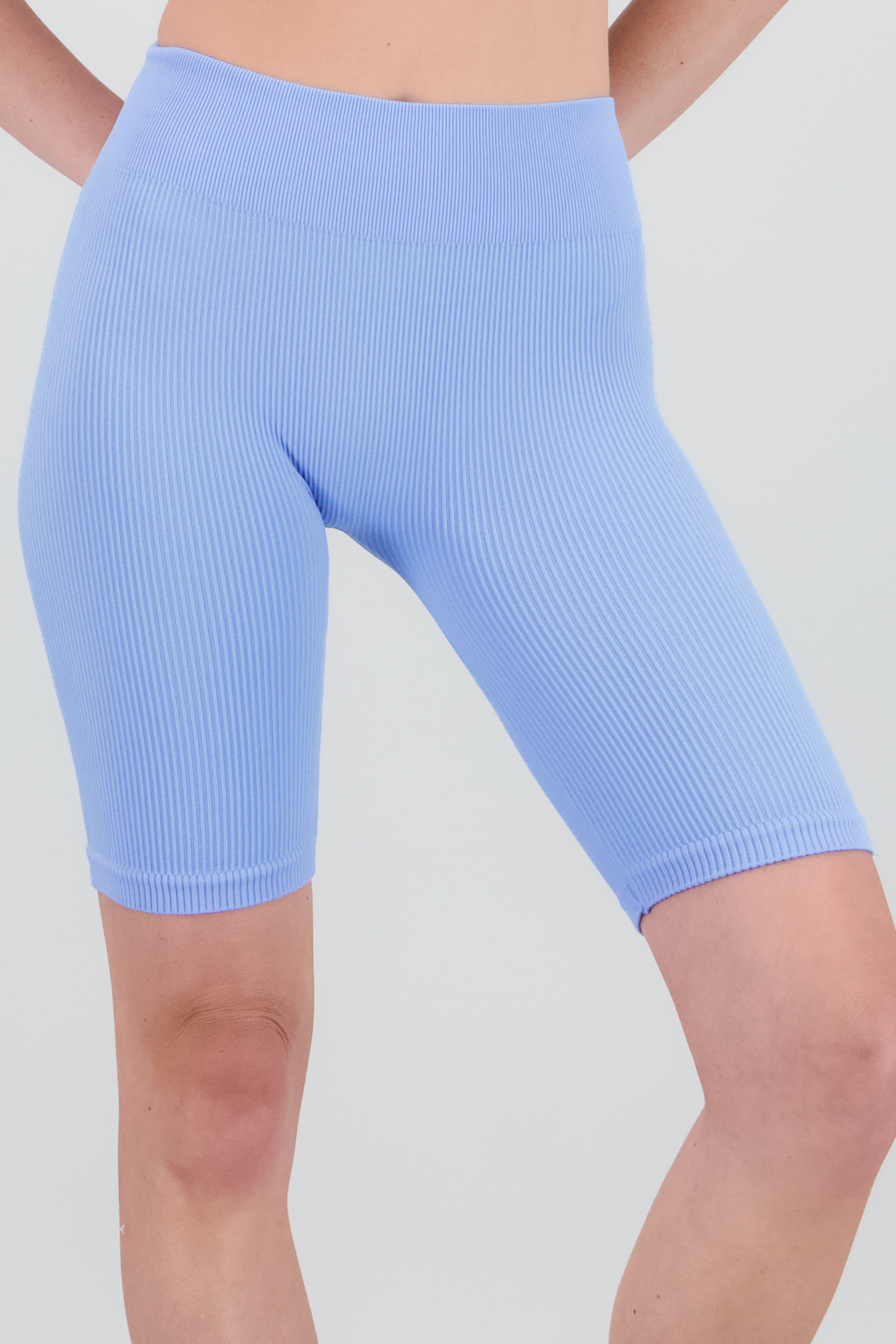 Shorts bikers lisos rib AZUL