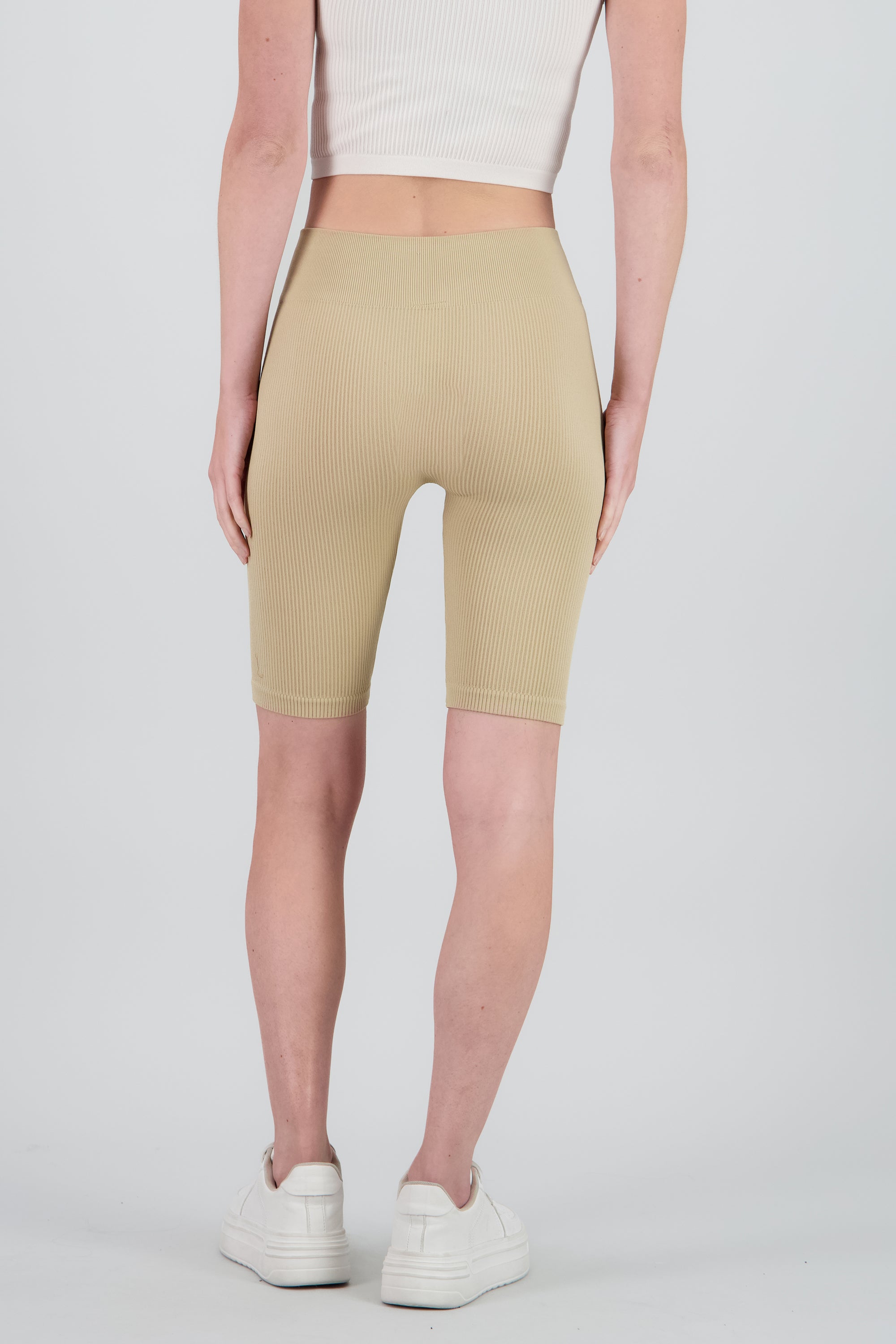 Shorts bikers lisos rib KHAKI