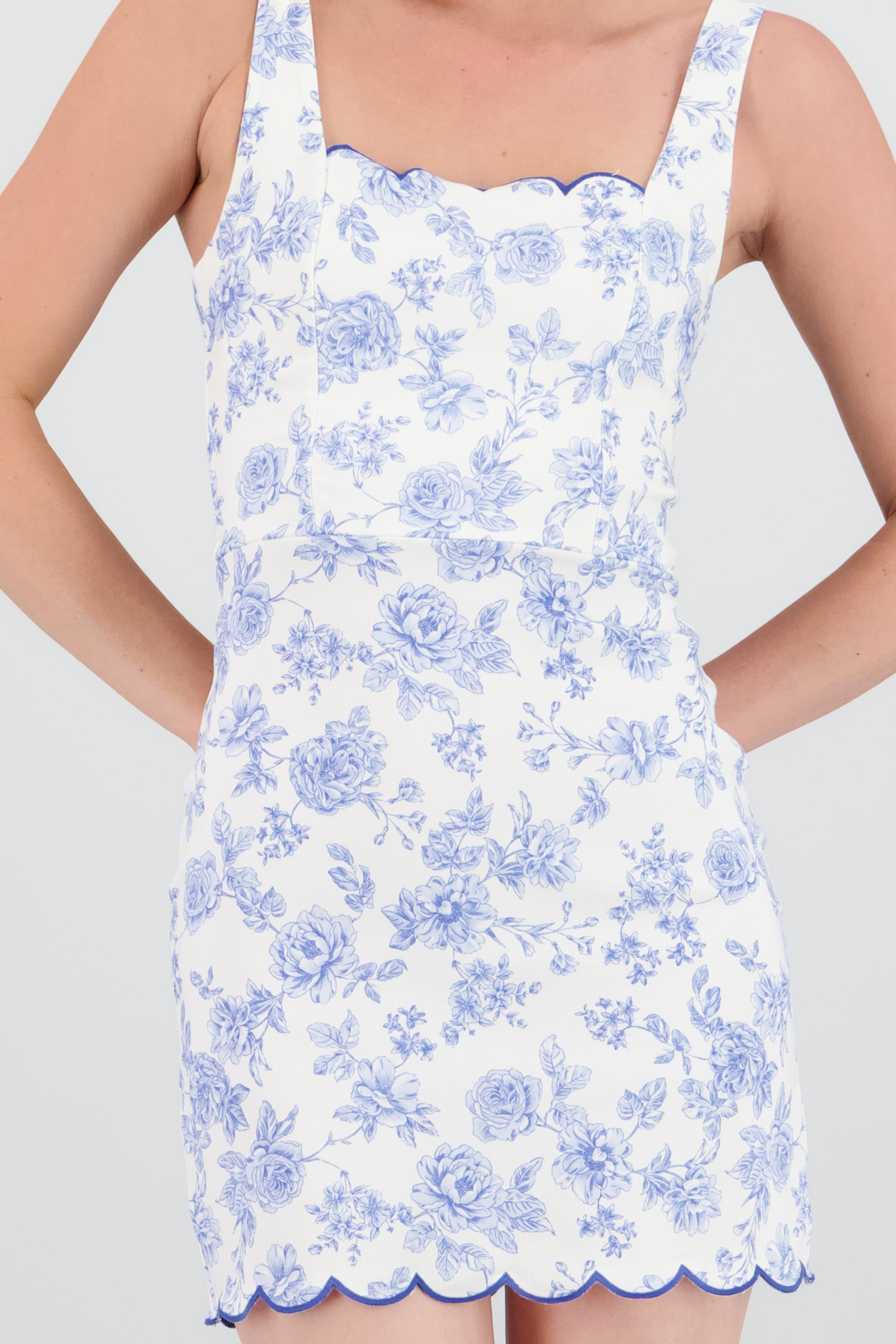 Vestido Mini Estampado AZUL CIELO